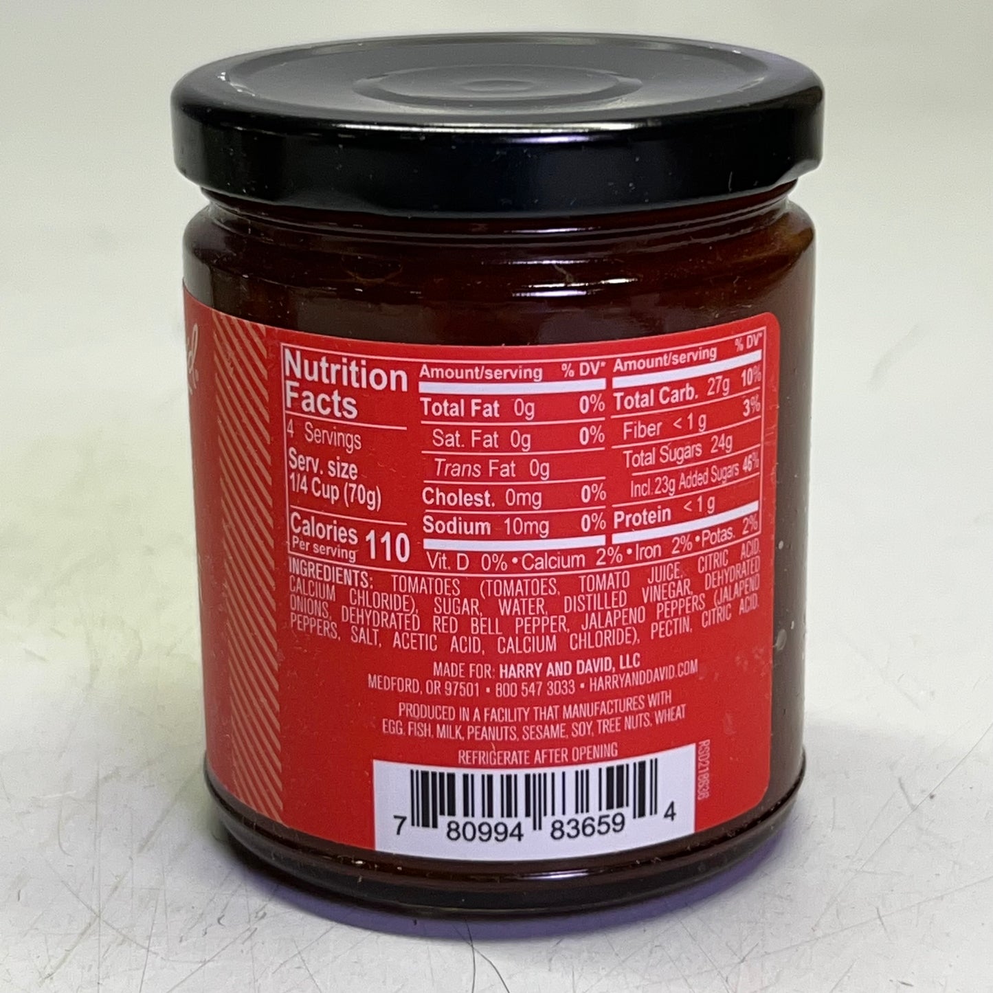 ZA@ HARRY & DAVID (4 PACK) Pepper & Onion Relish 2Lbs / 7 oz D