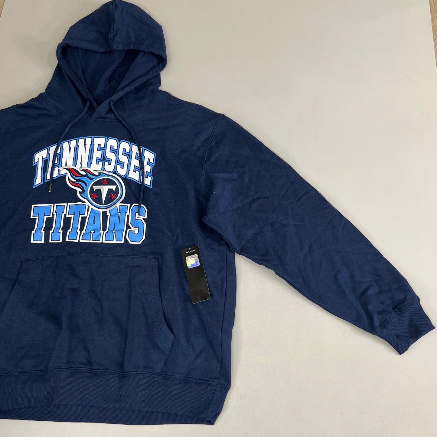 NFL Tennessee Titans Pull Over Hoodie Men's Sz XL Blue, Red, White