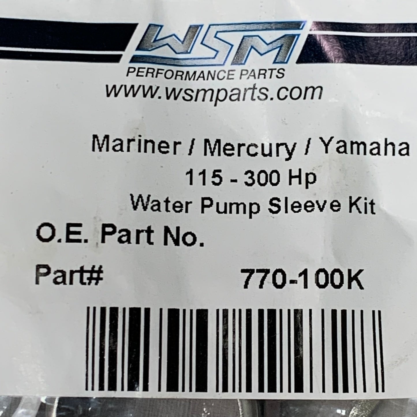 WSM (2 PACK) Water Pump Sleeve Kit for Mariner/Mercury/Yamaha 115-300 Hp 770-100K