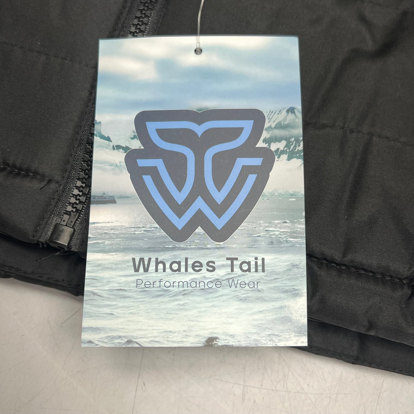 WHALES TAIL Fleece Lined Hooded Full Zip Up Winter Coat  Boy's Sz 6 Black