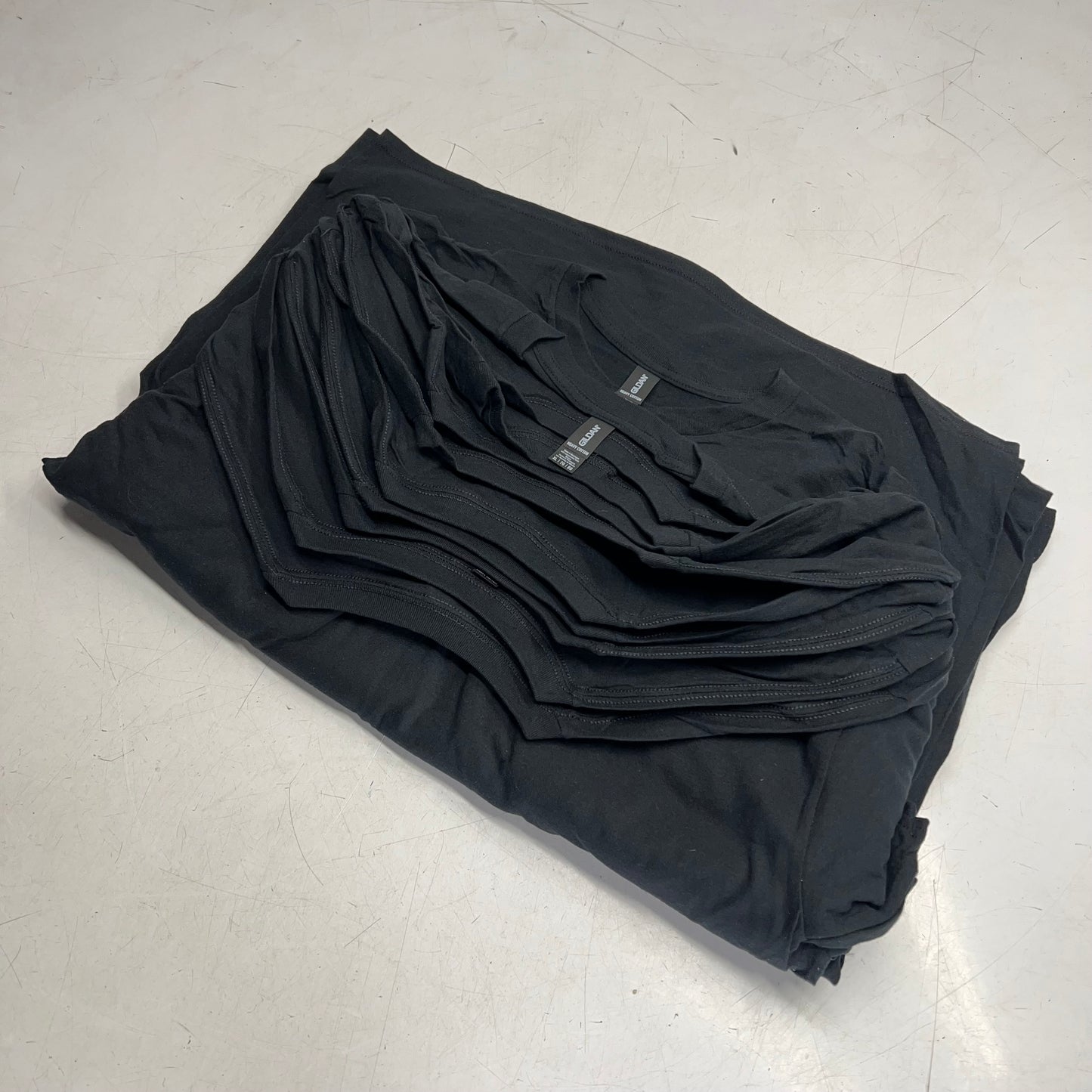 ZA@ GILDEN (12 PACK) Unisex Heavy Cotton T-shirts Short Sleeve Unisex Sz XL Black G500