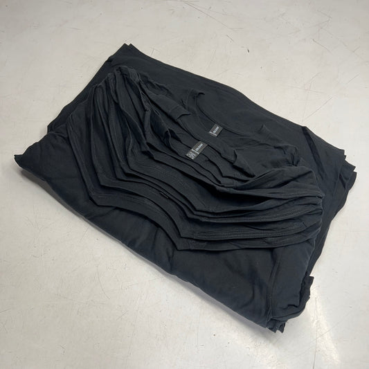 ZA@ GILDEN (12 PACK) Unisex Heavy Cotton T-shirts Short Sleeve Unisex Sz M Black G500