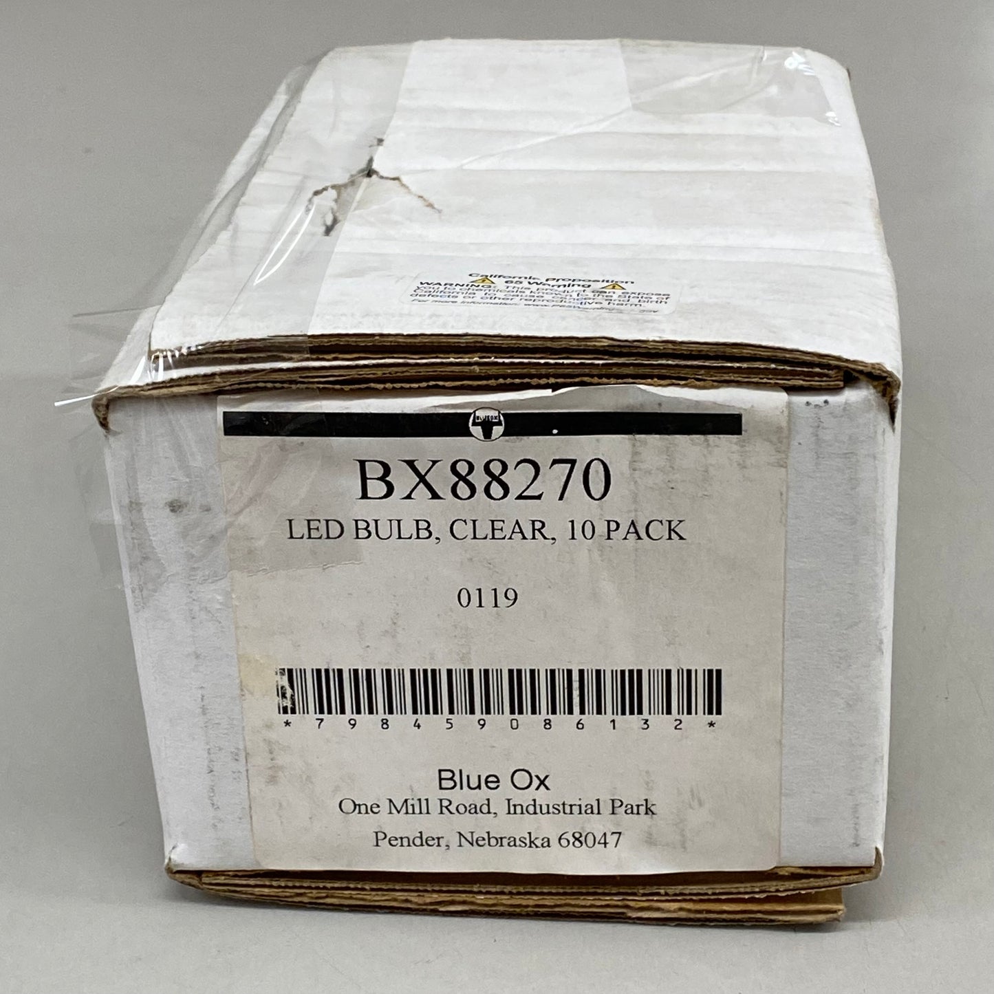 BLUE OX (10 PACK, 1 Box) Tail Light LED Bulbs/Socket Kit Clear BX88270