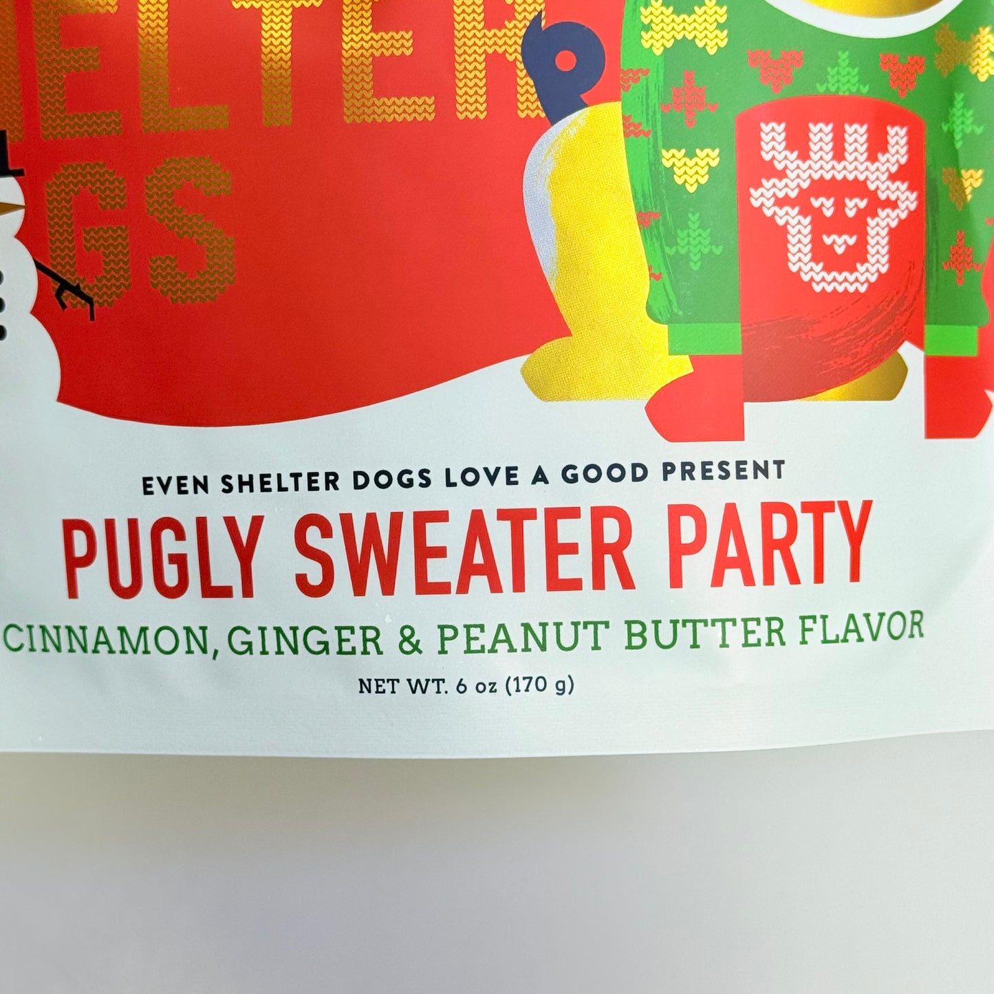 GIVEPET (3 PACK) Pugly Sweater Party Premium Dog Treats Soft & Chewy 6 oz BB 08/27