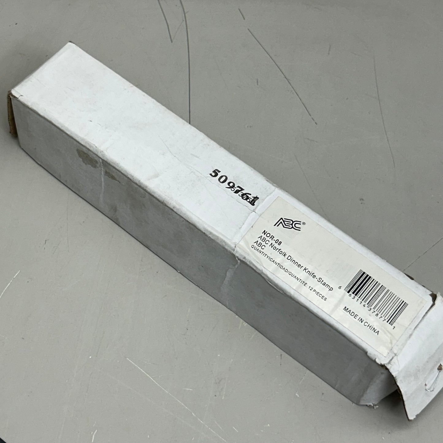 ABC (12 Pack) Stainless Steel Norfolk Stamped Dinner Knife 8.5" NOR-08 (New Other-Distressed Packaging)