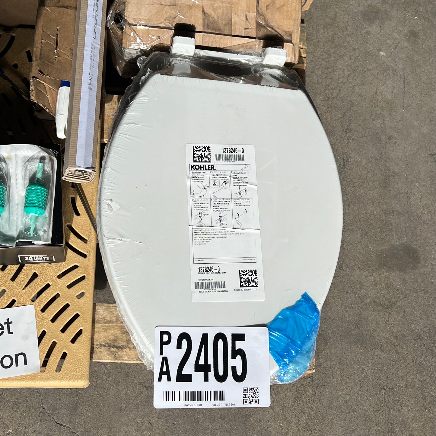 ZA@ Pallet of MIXED Plumbing Hardware, O-rings, Tattoo Tubes, Pool Step, Toilet Seats & More!!!! (AS-IS)