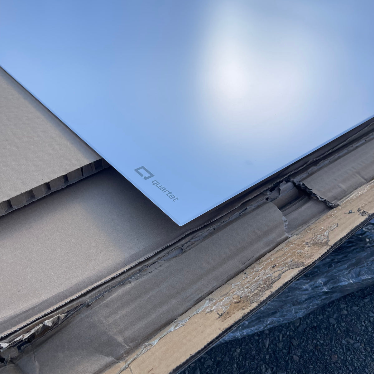 QUARTET InvisaMount Anti-Glare Magnetic Glass Dry-Erase Board 96"x48" Q019648F03IMW (Good)
