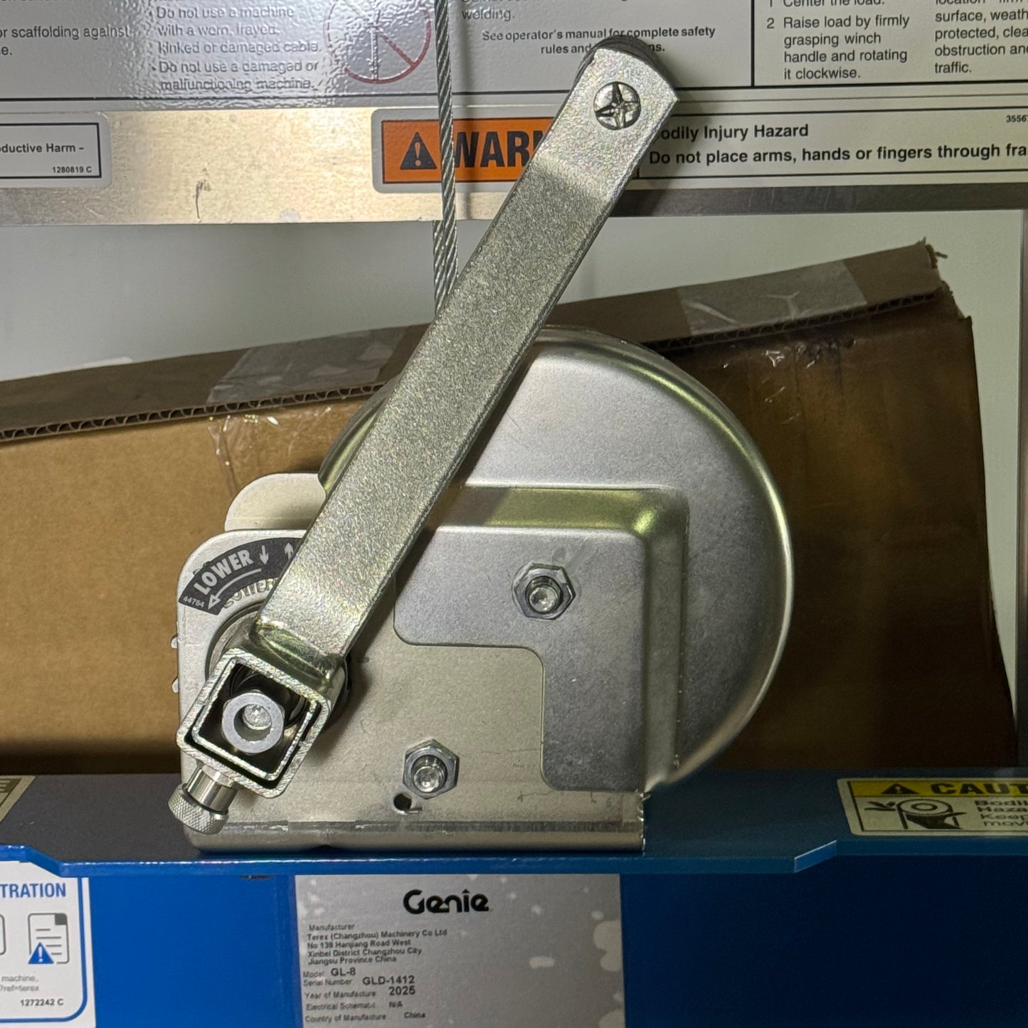 GENIE Lightweight Hand Operated Lift Truck, 400 Lbs. Capacity, Grey & Blue GL-8