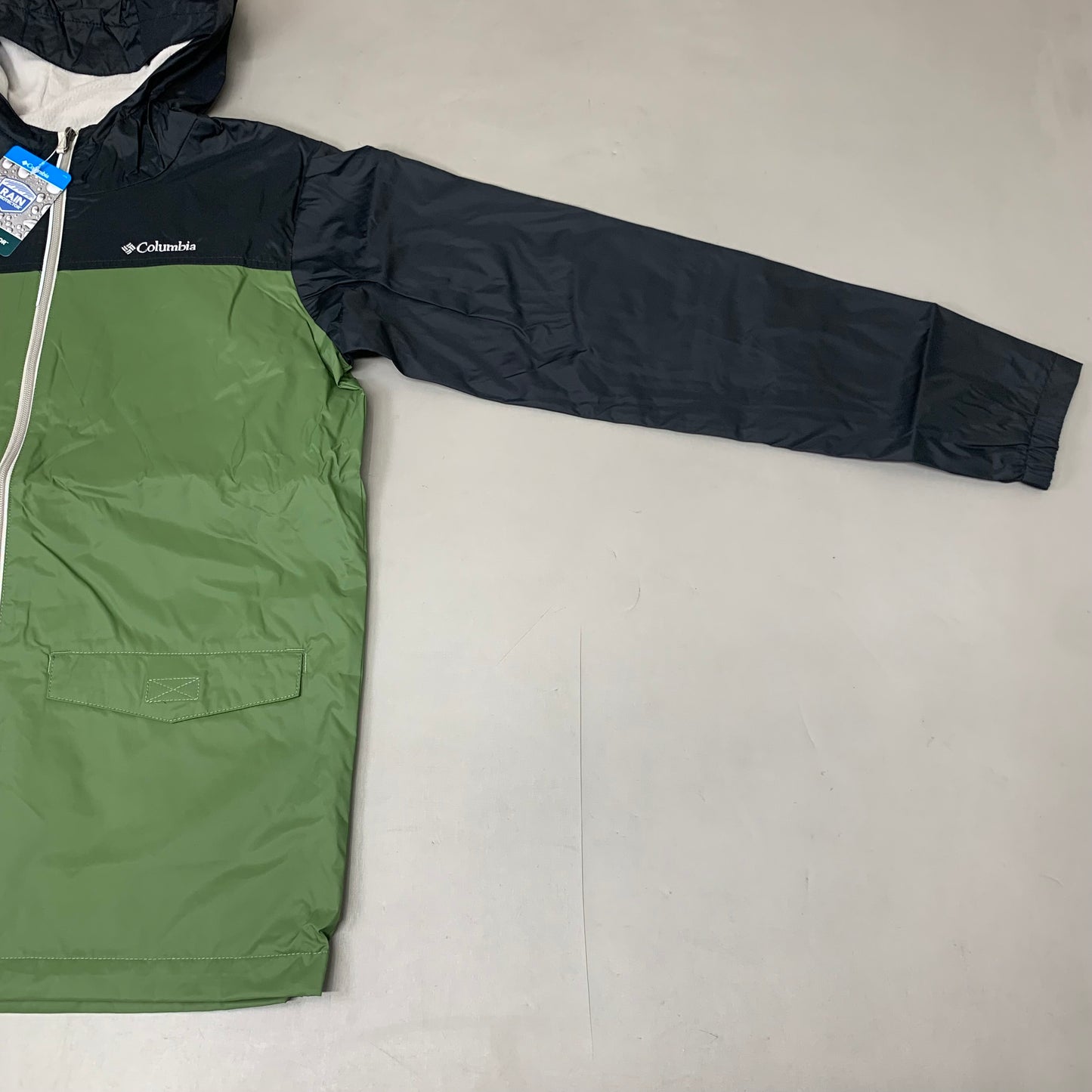 COLUMBIA Rain-Zilla Fleece Lined Jacket Unisex Youth Sz XL Black Canteen RB3418-008