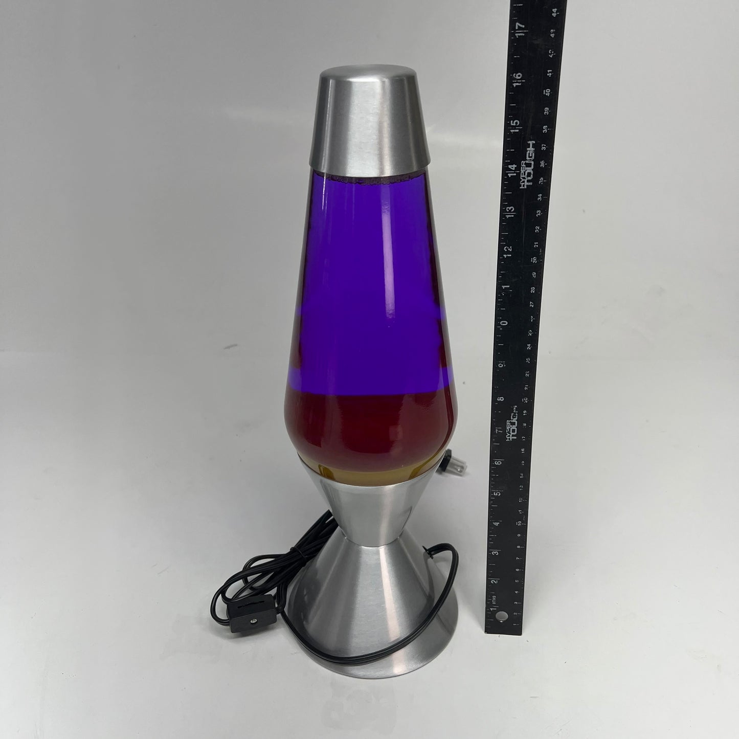 SCHYLING Classic Lava Lamp Illuminate Your Mood 16.3" Orange/Purple Silver Base