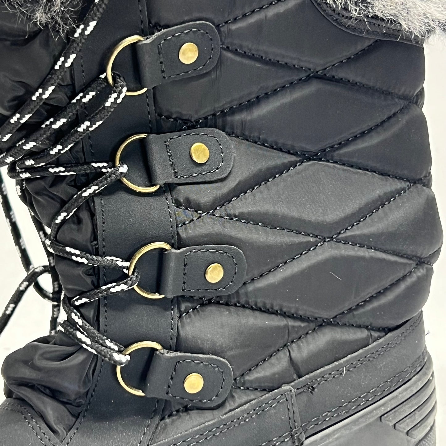 NORTIV8 Women's Waterproof Insulated Hiking Snow Boots Size 8, Black