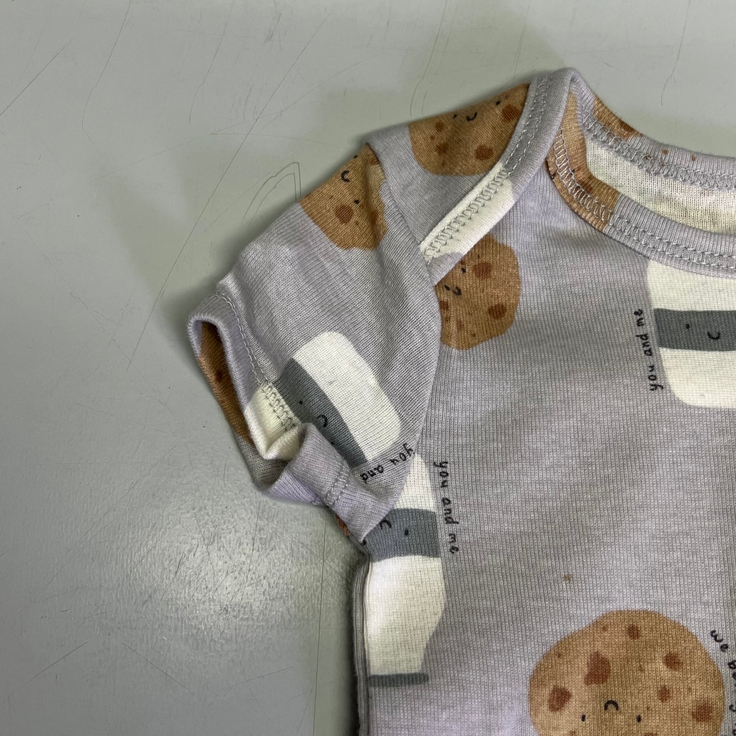 CARTERS (5 PIECE SET) Milk & Cookie - Animal Bodysuit Baby Boys Sz 3M Blue/White