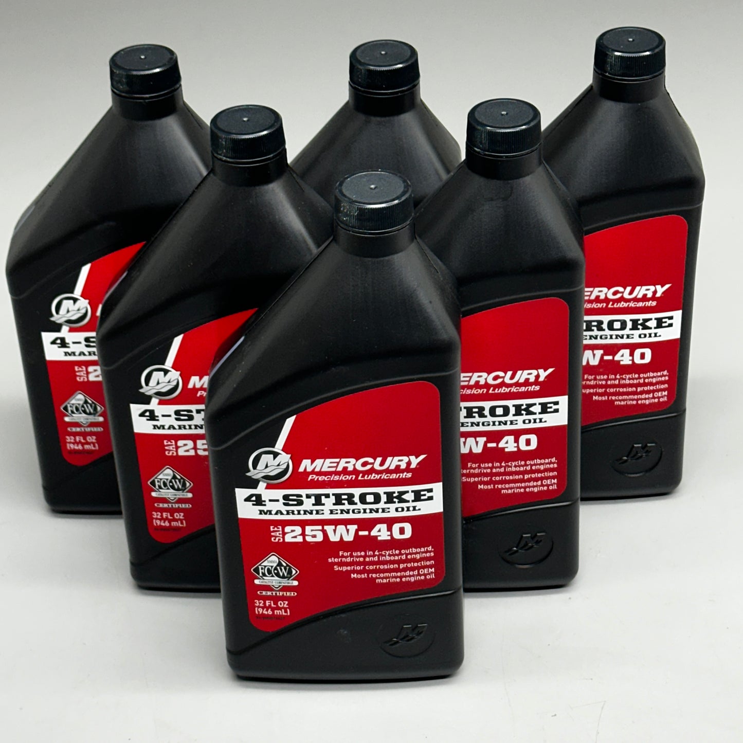 MERCURY 6PK 4-Stroke Marine Engine Oil 25W40