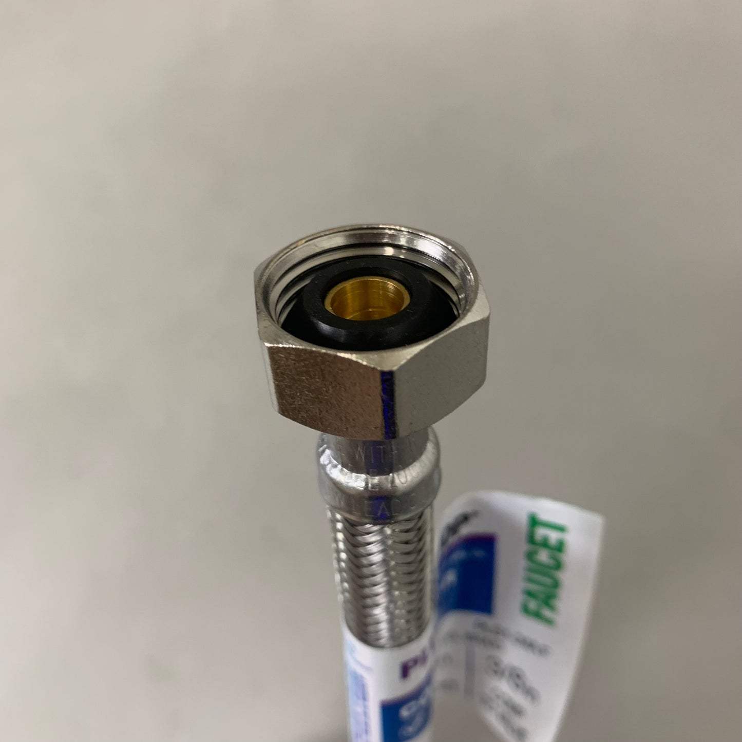 PLUMBSHOP (5 PACK)Faucet Connector Stainless Steel Braid 3/8" Compression x 1/2"FIP PLS1-12AF