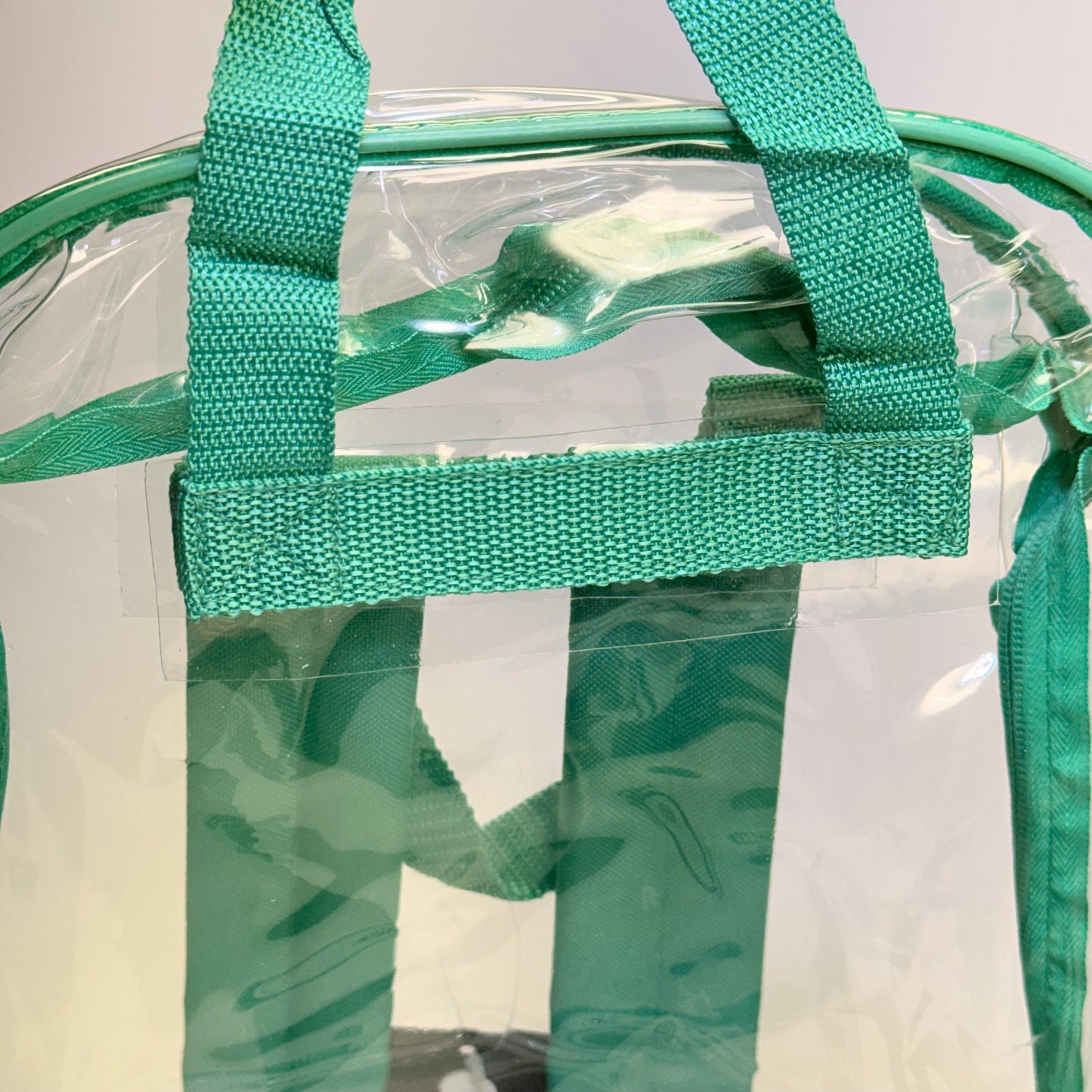 BWAP 17" Clear Plastic Backpack 17" x 12" x 6" Color Teal BP1643