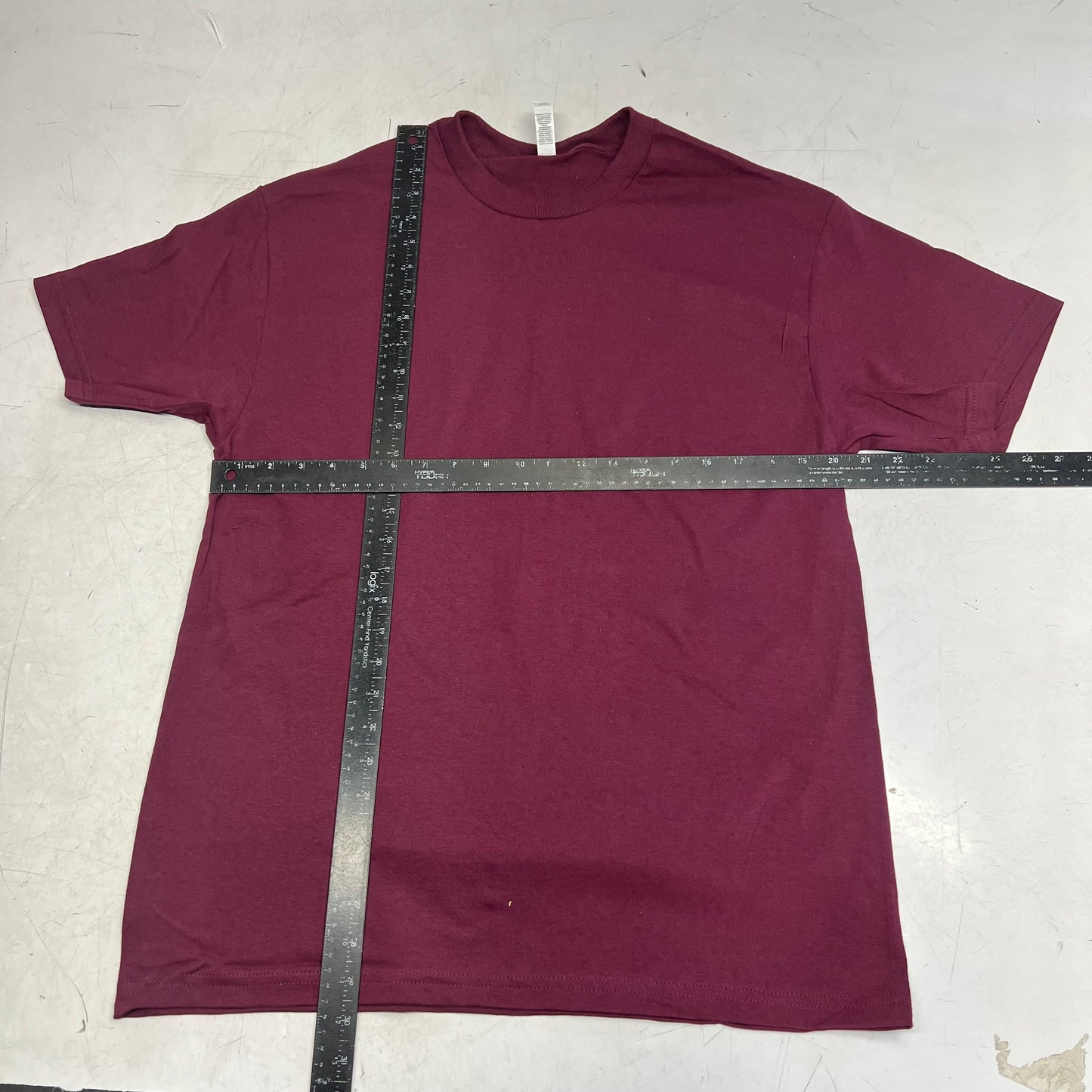 ZA@ AMERICAN APPAREL (12 PACK) Heavyweight Cotton Tee Unisex Sz L  Burgundy 1301