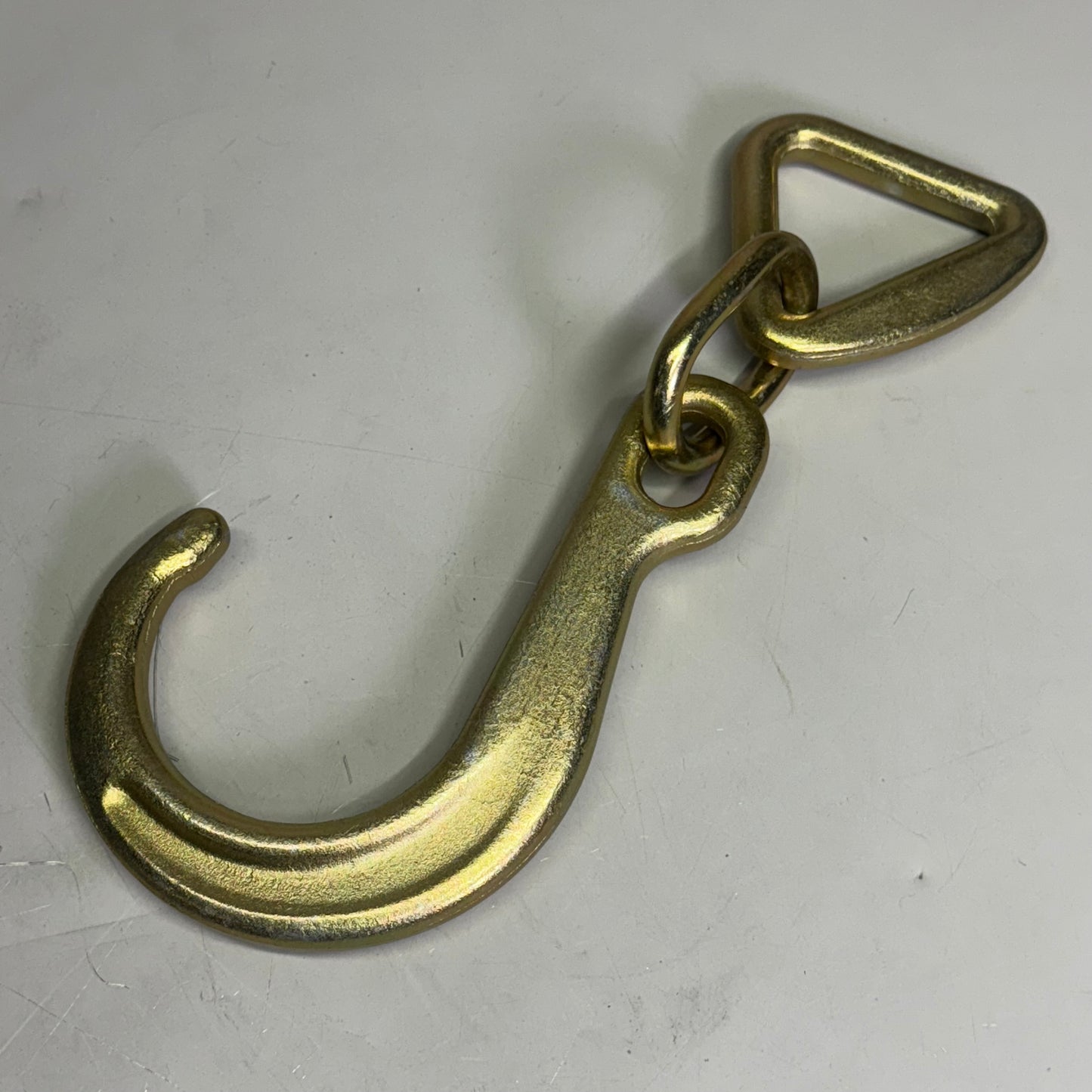 FORGED G70 J Hook 8" x 3" Short Tow Hook on Coupling Link, Golden