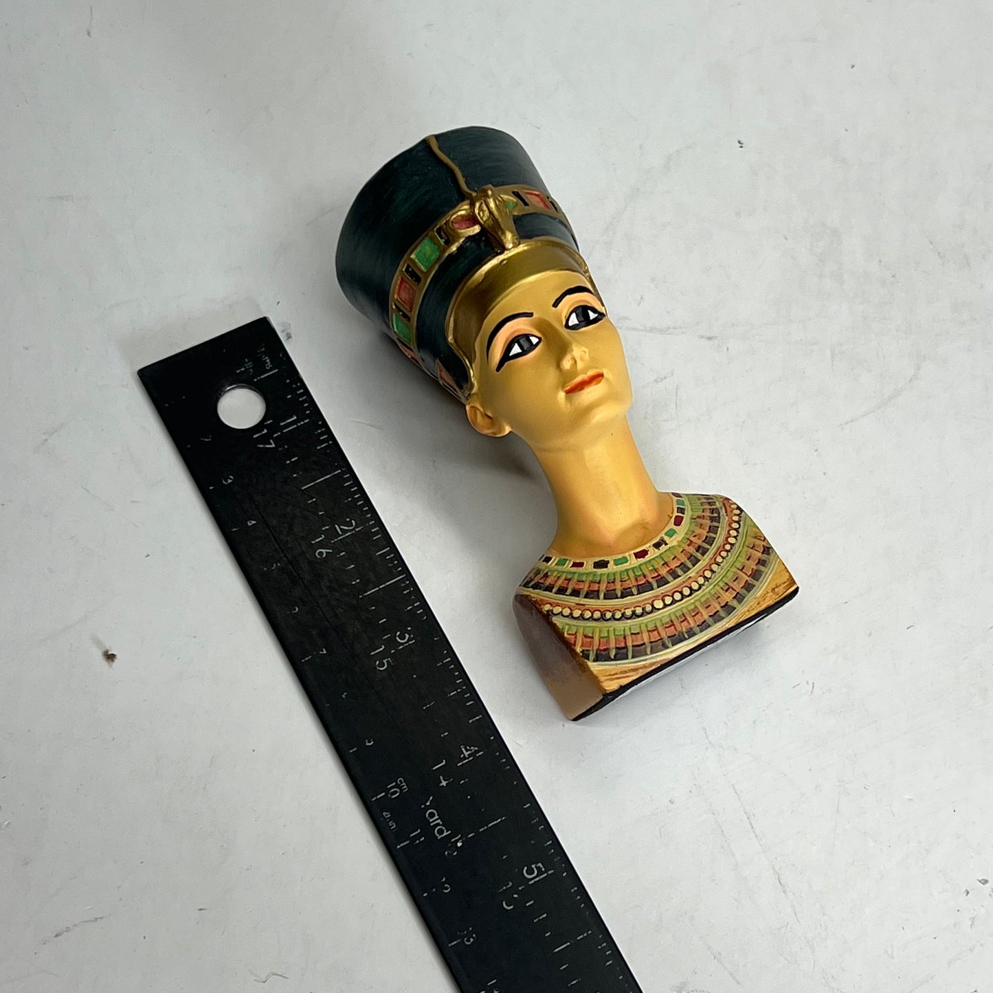 SUMMIT COLLECTION Ancient Egypt Queen Nefertiti Bust Hand Painted Weegyptian 4"