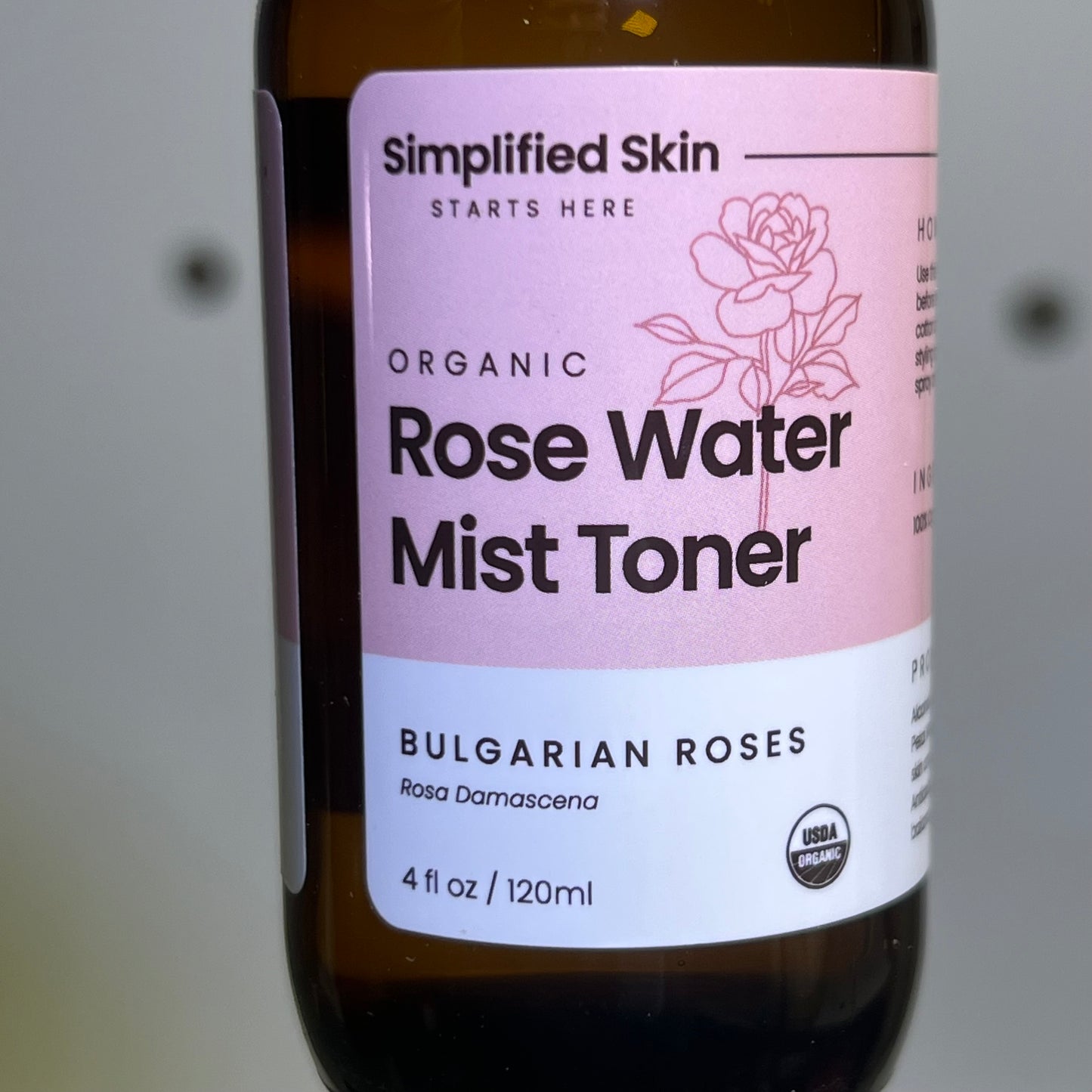 SIMPLIFIED SKIN Rose Water Mist Toner 4 fl oz BB 08/27