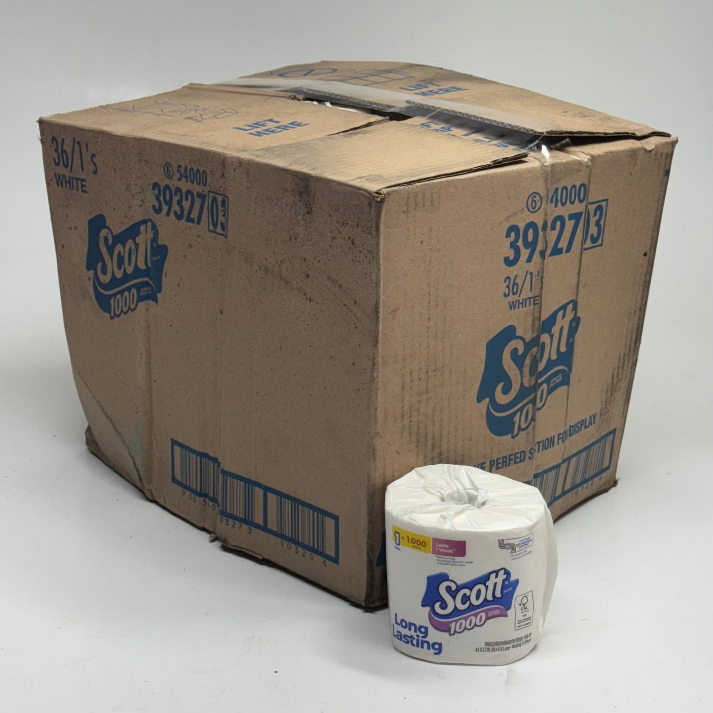 ZA@ SCOTT (36 PACK) Bath Tissue Single Roll 39327 (AS-IS, Some Rolls May be Slightly Damaged)