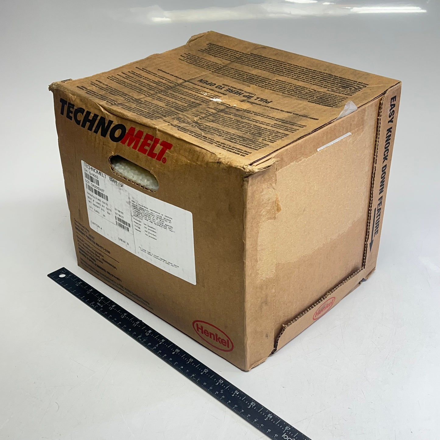 ZA@ HENKEL Technomelt Hot Melt Adhesive  30 lbs Transparent 8991 SF BB 07/27