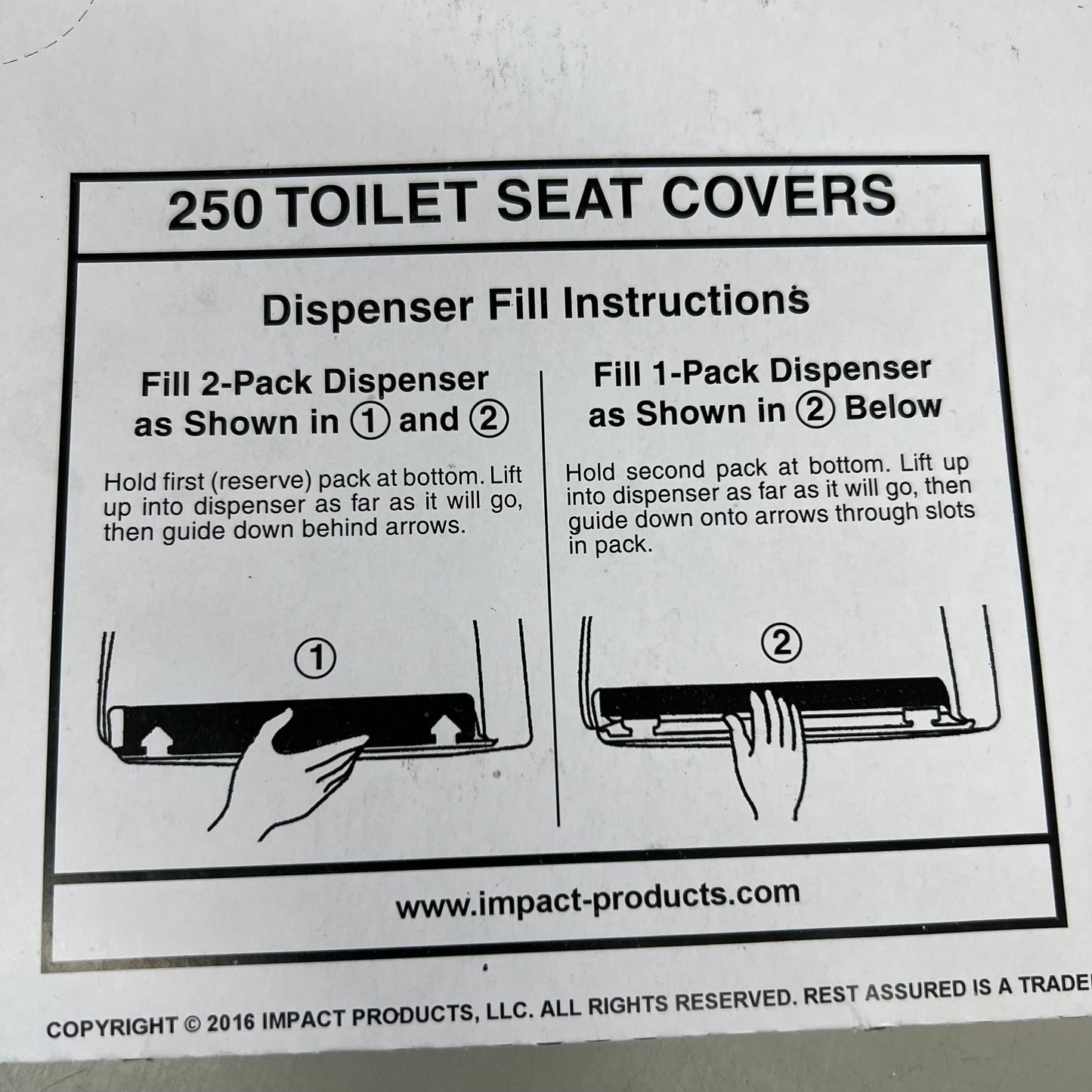 IMPACT EARTH (10 Pack) Toilet Seat Cover 250 toilet seat covers White 25121973
