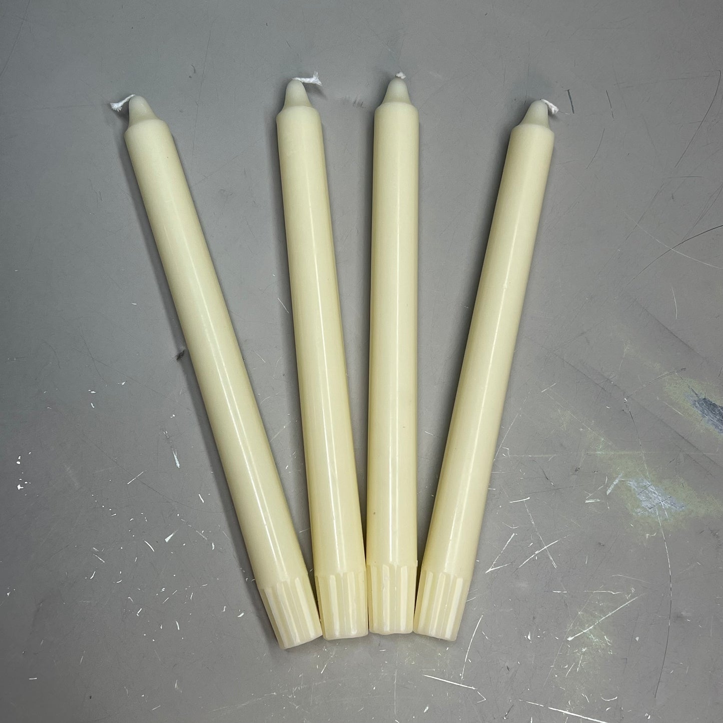 CREATIVE CO-OP (12 PACK) Taper Candles Unscented 10 Hr Burn 10"H White CD2012