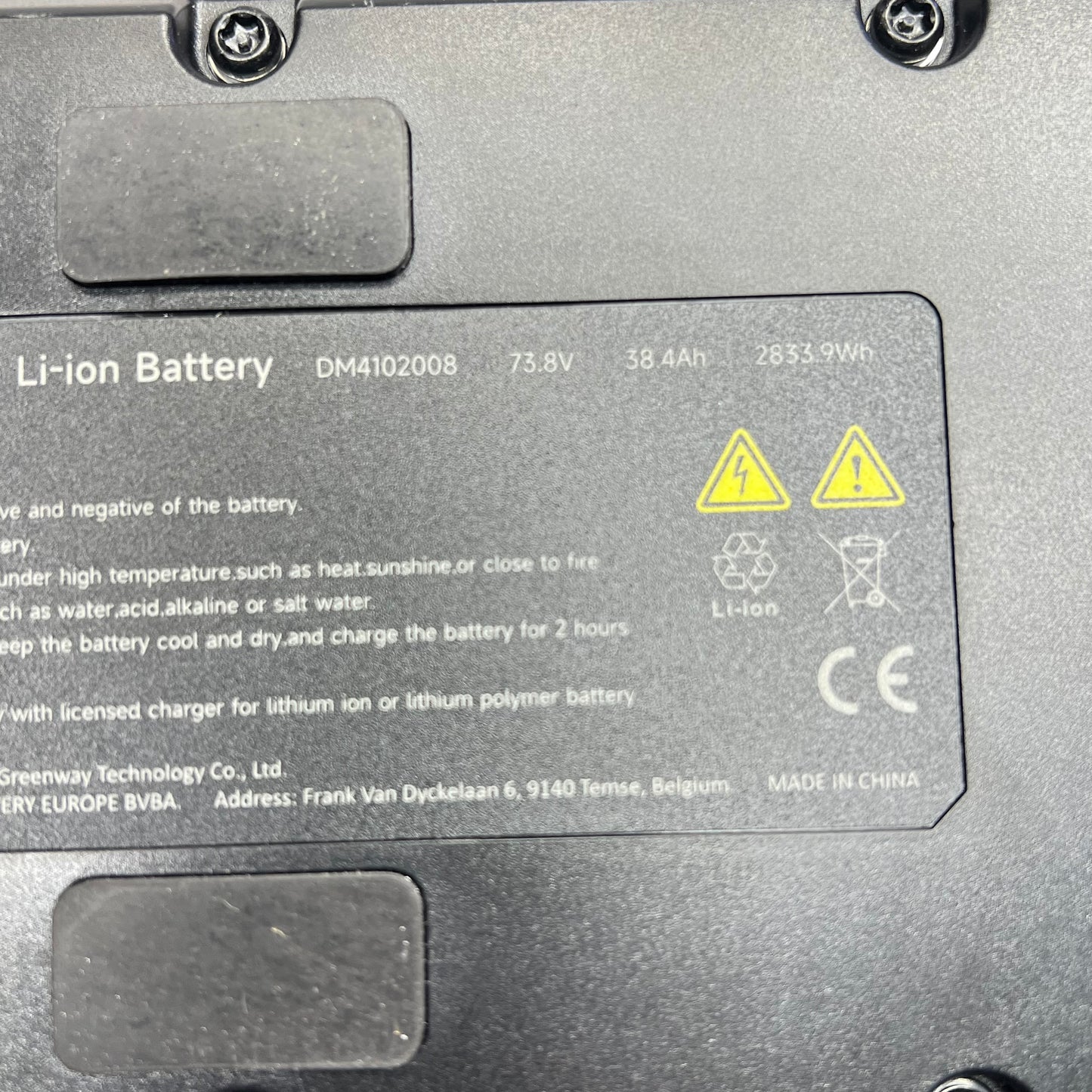 GOWOW Recharge Li-ion Battery For Off Road ORI E Bike 73.8V 2833.9Wh DM4102008