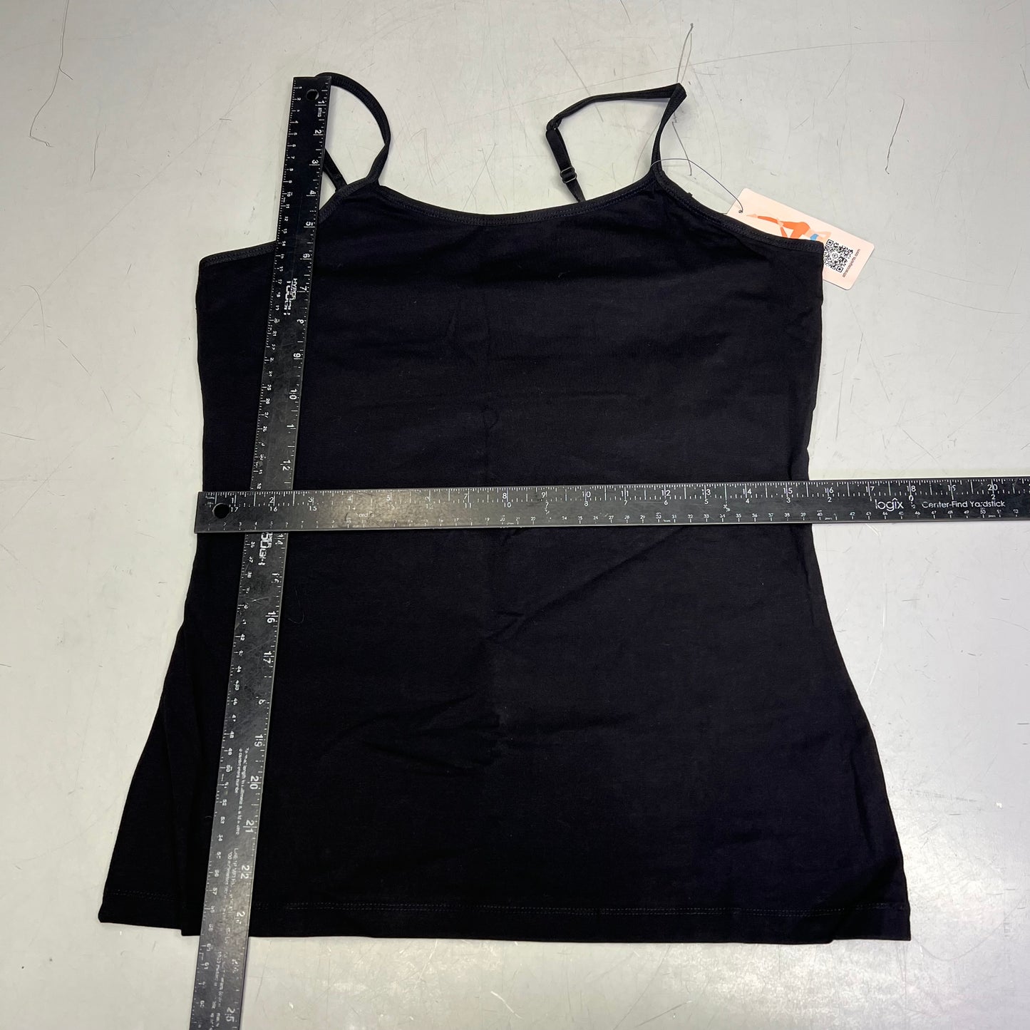 CHARMO (SET OF 2) Shelve Bra Tank Top Spaghetti Strap Women's Sz L Black