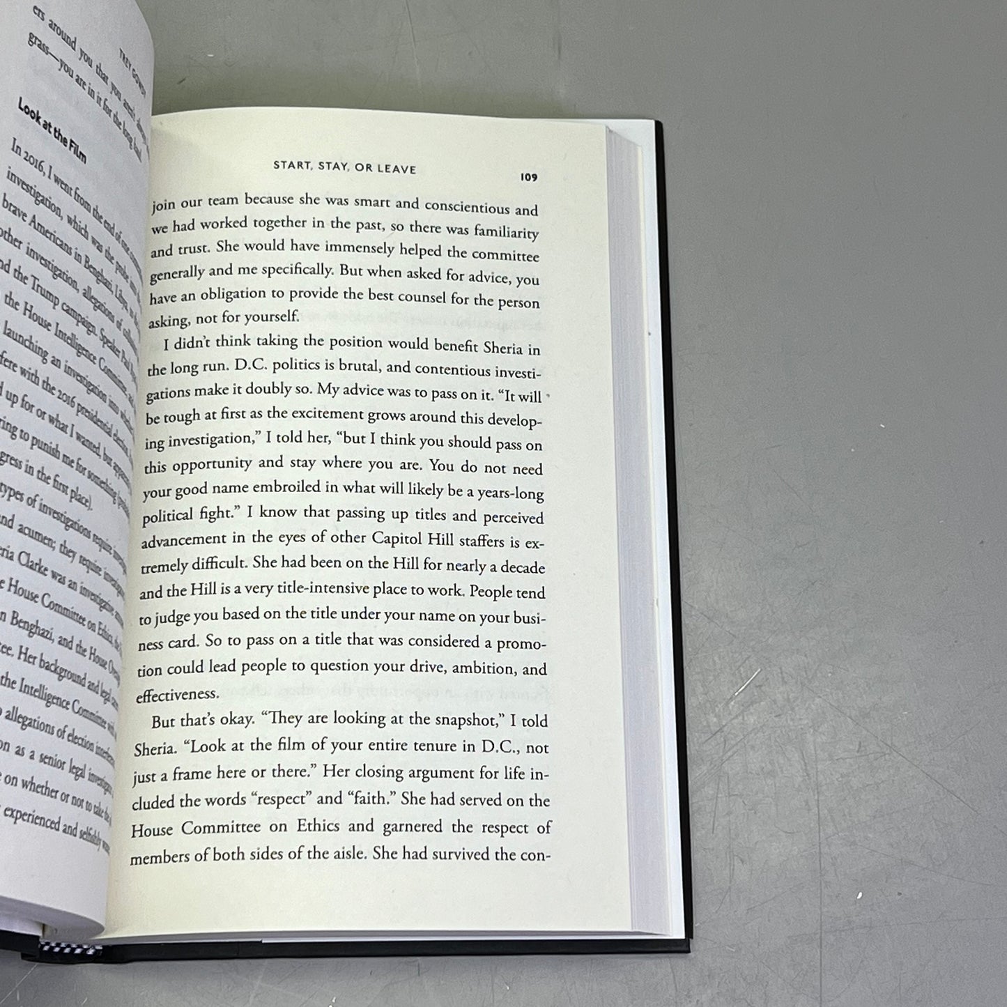 START, STAY, OR LEAVE The Art Of Decision Making By Trey Gowdy Hardback Book