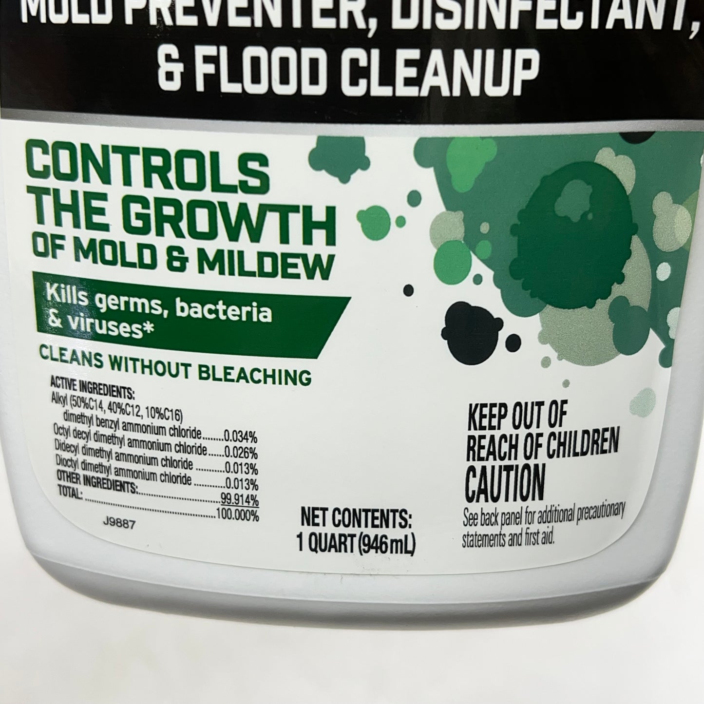 ZA@ MOLD ARMOR (3 PACK) Mold Preventer, Disinfectant & Flood Clean Up 1qt FG552A (As-Is)