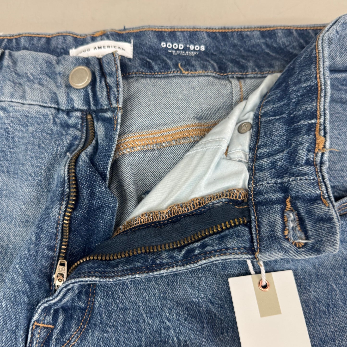 GOOD AMERICAN Good 90's Relaxed Jeans Women's Sz 14 Indigo575 GNI384T