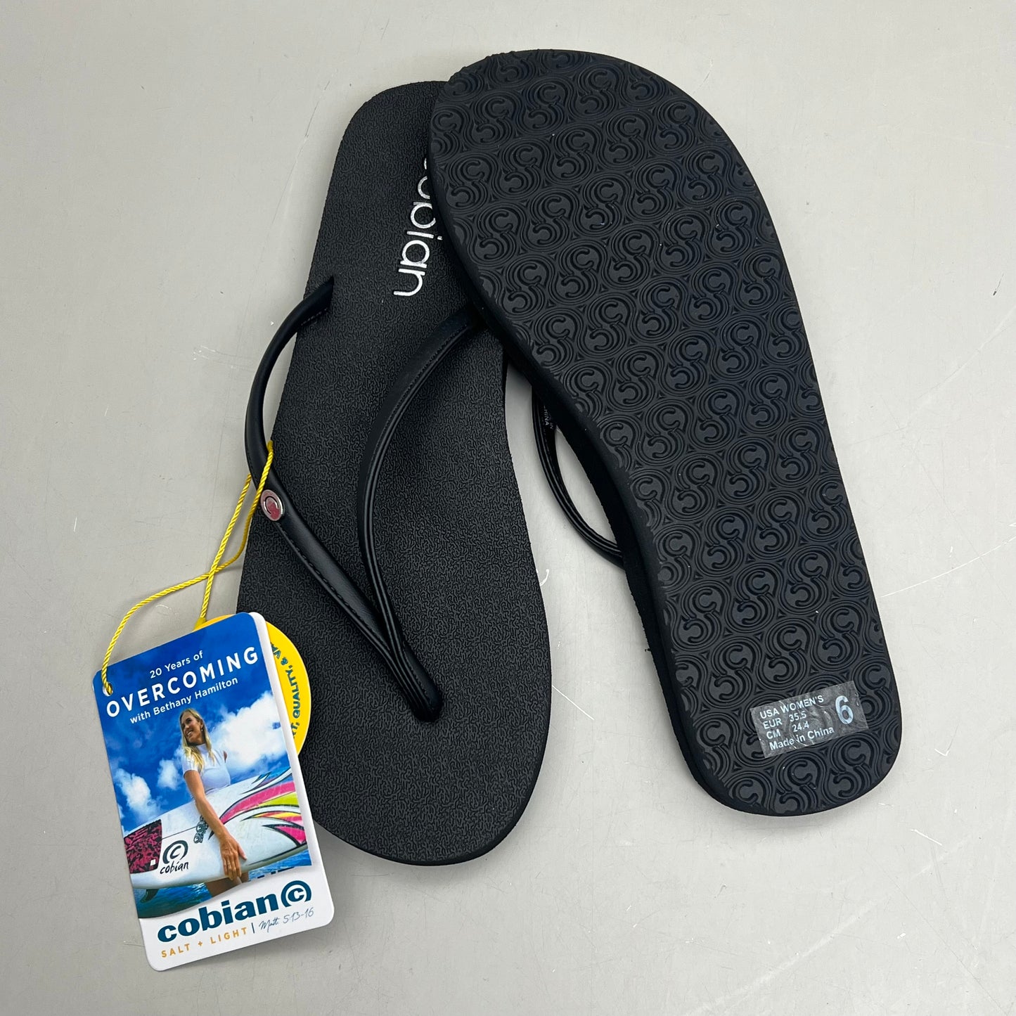 COBIAN Nia's Bounce 2 Synthetic Leather Women's Sz 6, EU 35.5  Black NIA25-001-6