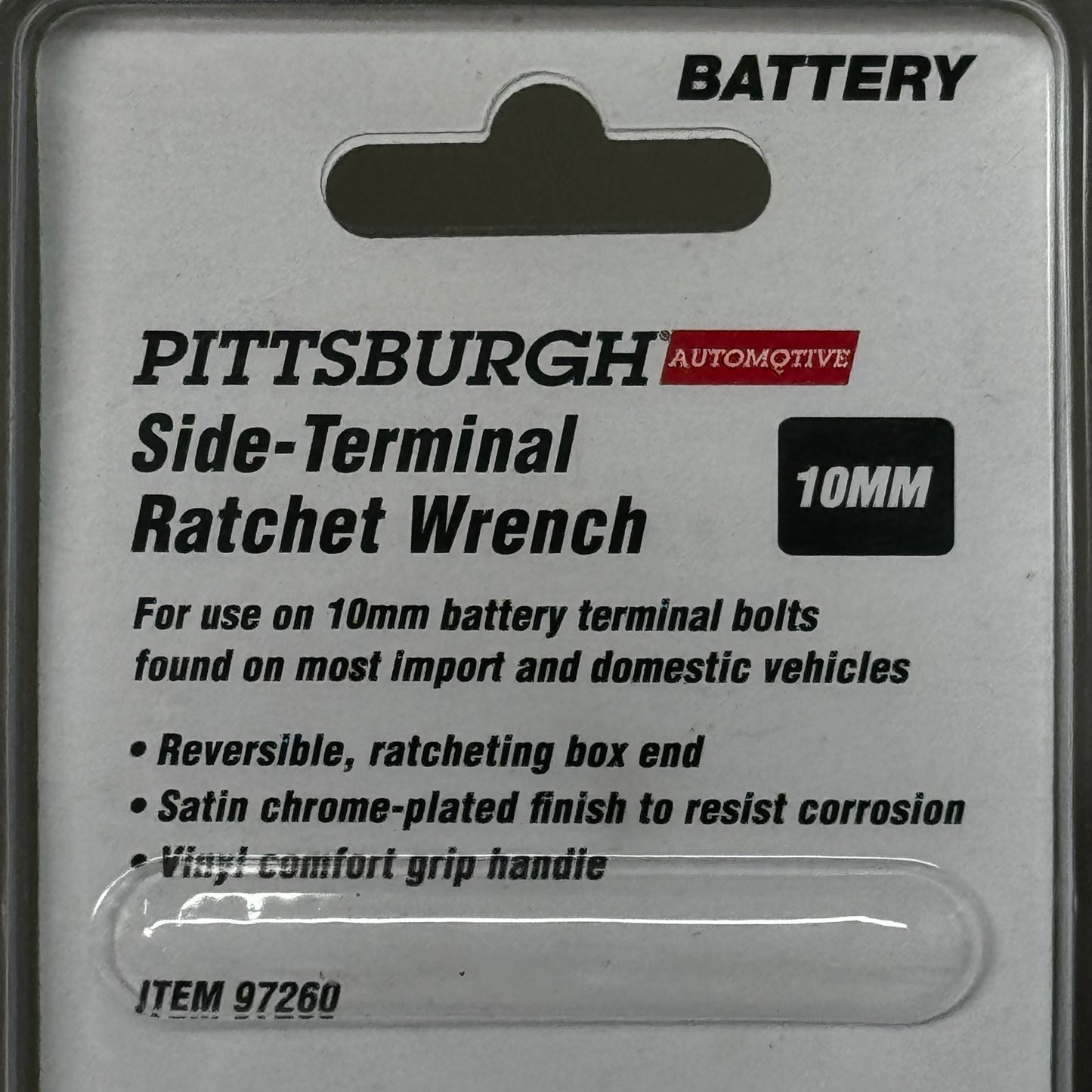 PITTSBURGH AUTOMOTIVE (2 PK) Side-Terminal Ratchet Wrench 10mm Black 97260