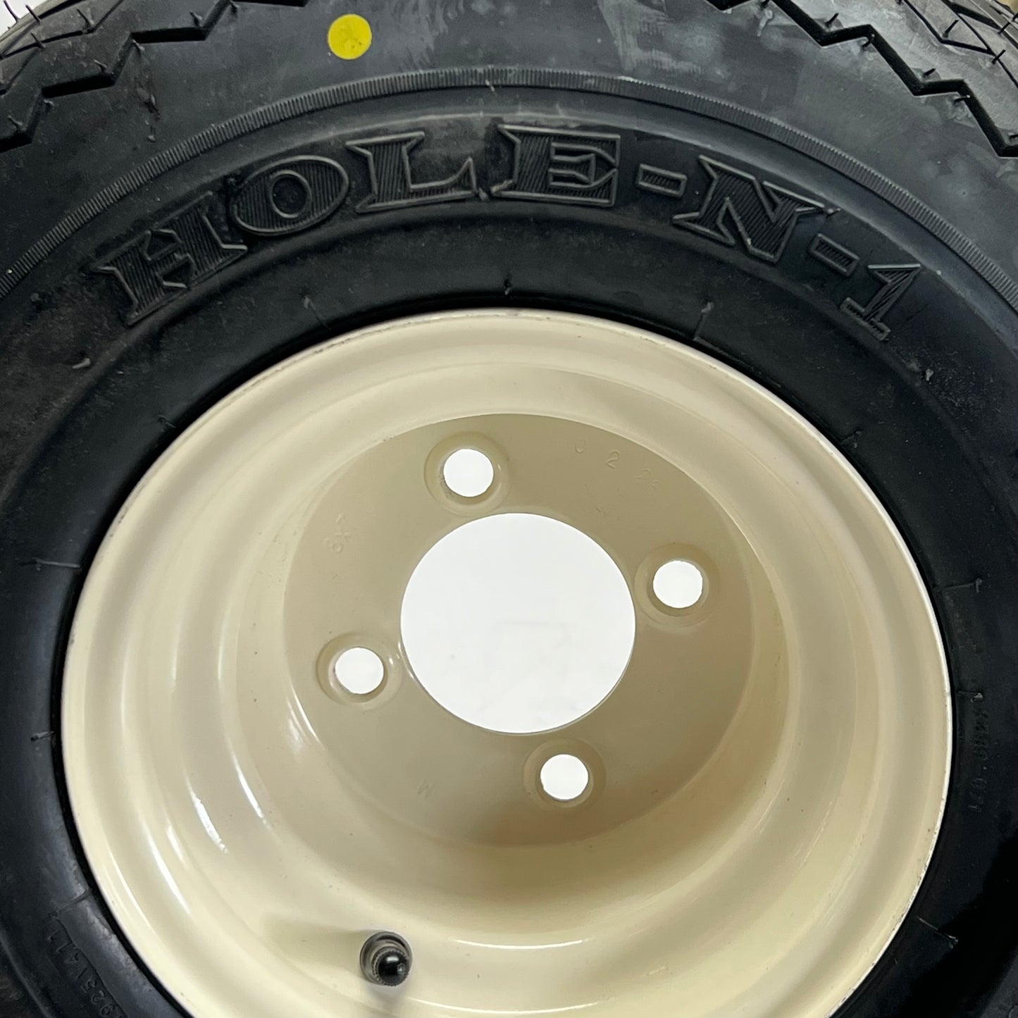 KENDA (4 PACK) HOLE-N-1 White Golf Cart Wheels Tires Fit Club Car Sz 18X8.50-8 Dot 4925V411