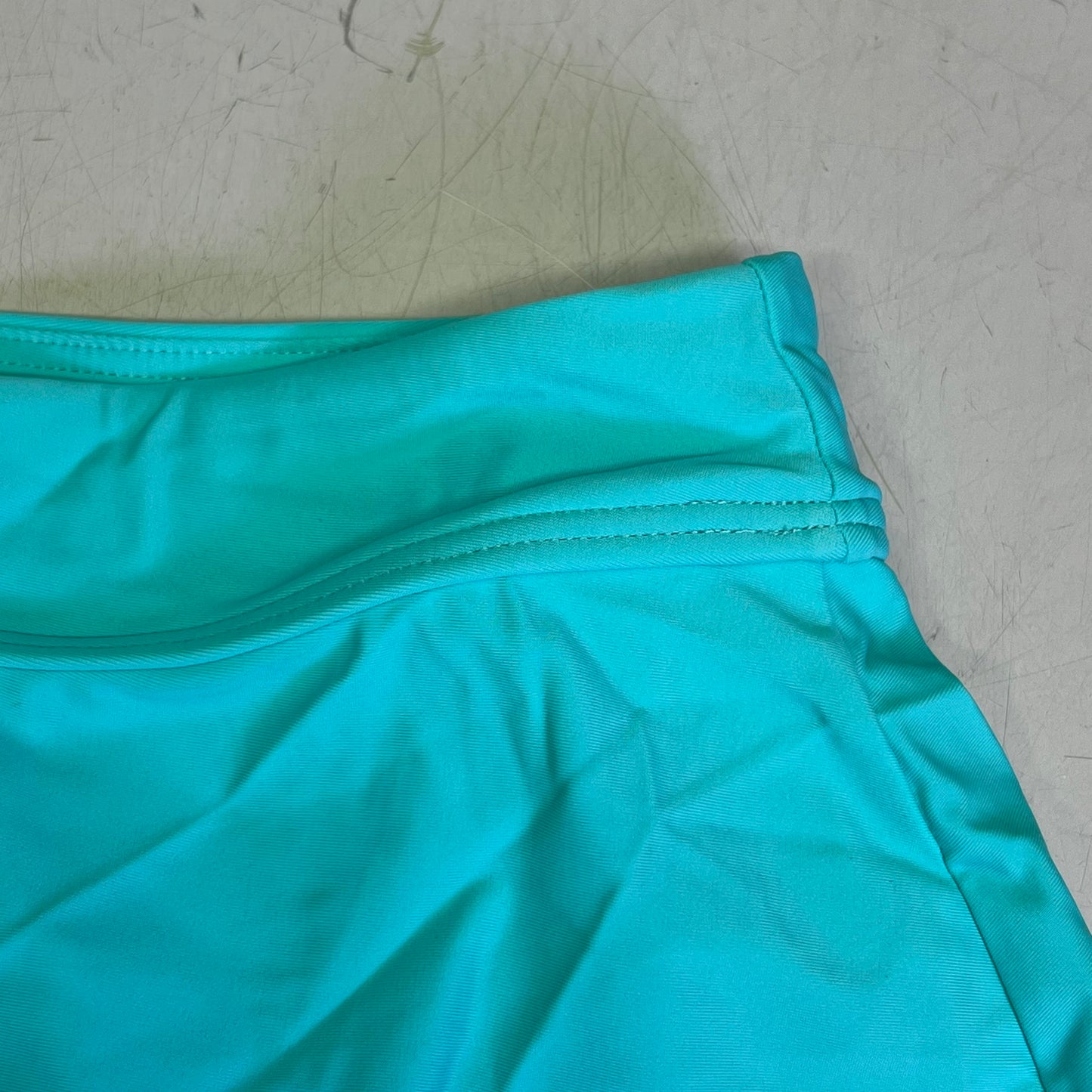 CHARMO High Waisted Swim Bottom Skirt W/ Built-in Briefs Women's Sz M Aqua Blue