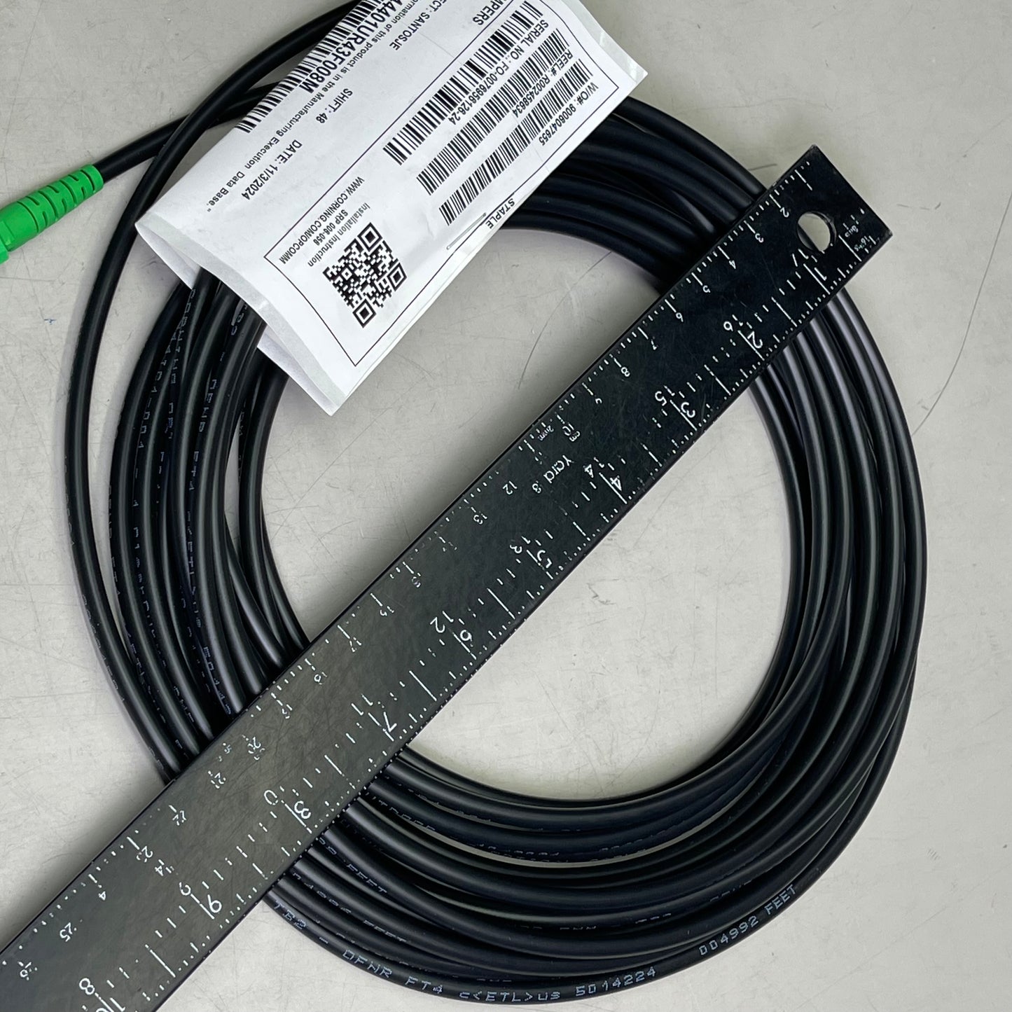 CORNING 1F Ruggedized Drop Fiber Optic Jumper SCAPC/SCAPC 8.000M 444401UR43F008M