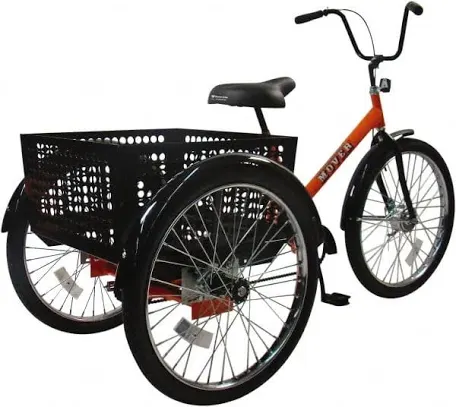 WORKSMAN M2020-CB Mover Industrial Cargo Tricycle 20” Orange w/ M13970 Basket