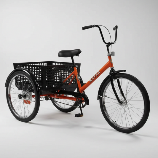 WORKSMAN M2020-CB Mover Industrial Cargo Tricycle 20” Orange w/ M13970 Basket
