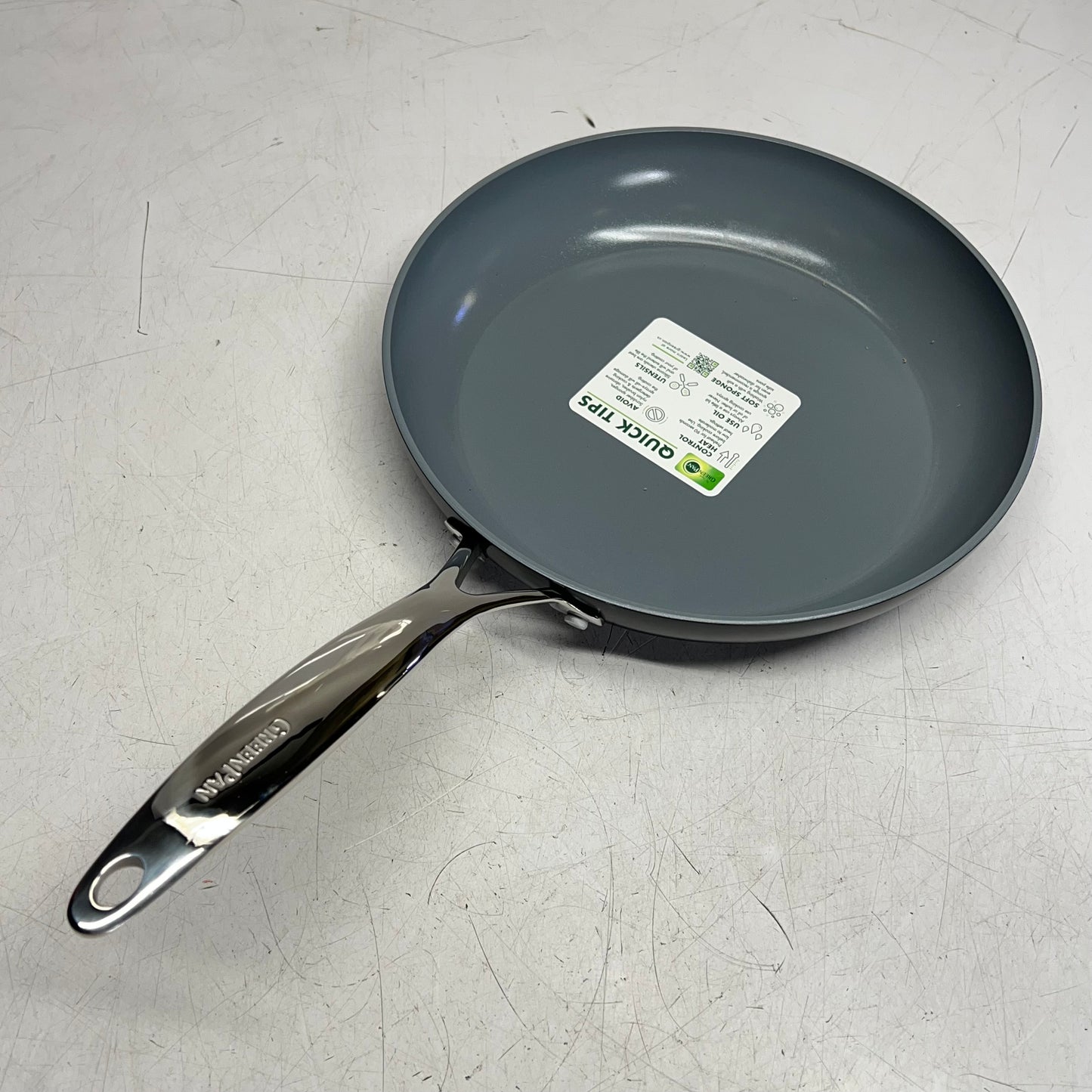 GREEN LIFE Valencia Pro Ceramic Nonstick Frypan Set  8" 9.5" & 11" Charcoal Grey