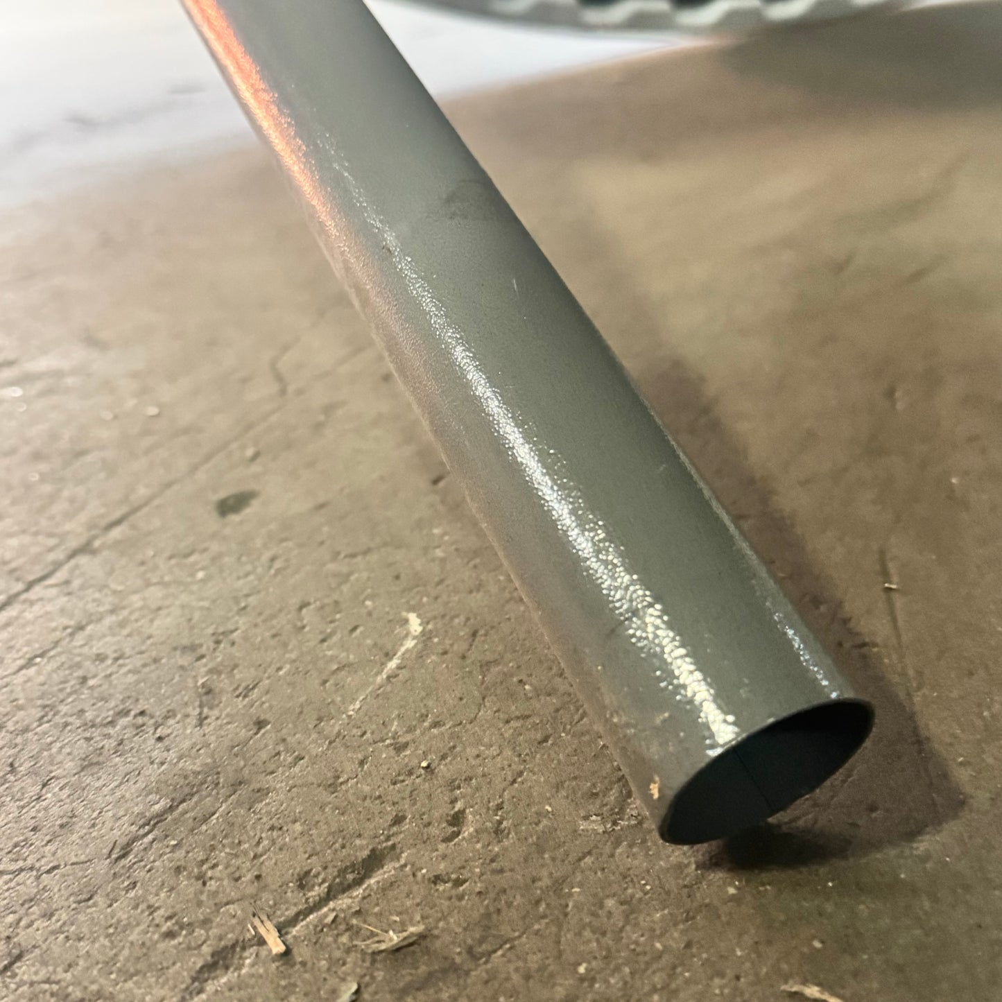 ZA Round Plastic Table, Grey Sz 70”Dx29”H (ASIS, Damage) PayWut