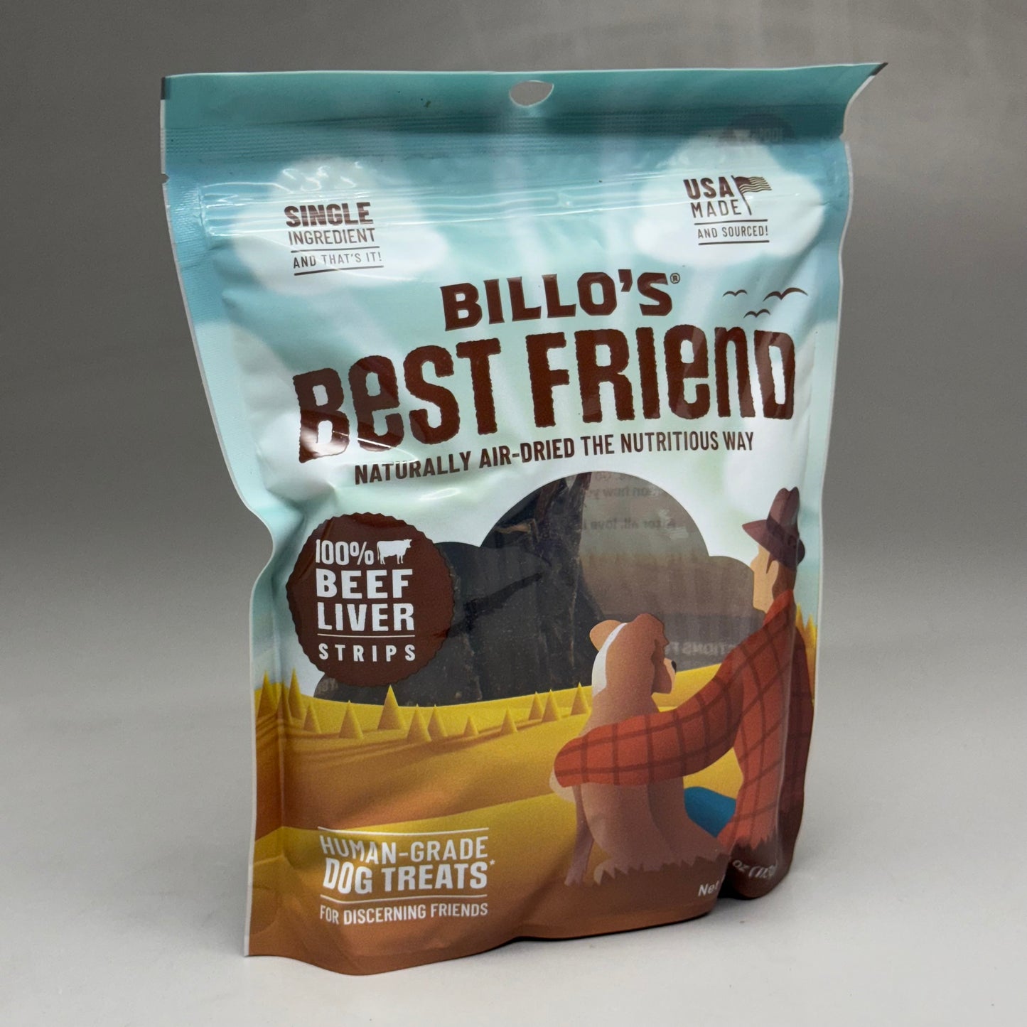 ZA@ BILLO’S BEST FRIEND (4 PACK) Beef Liver Strips 4 oz Each BB 10/24