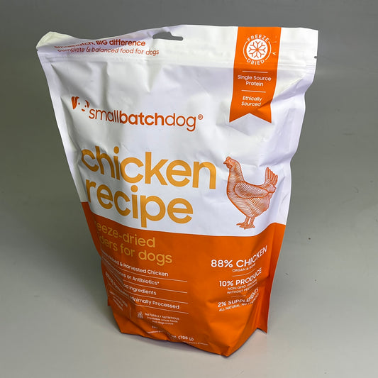 ZA@ SMALL BATCH Freeze Dried Sliders For Dogs Chicken Recipe 25 Oz Bag BB 09/26