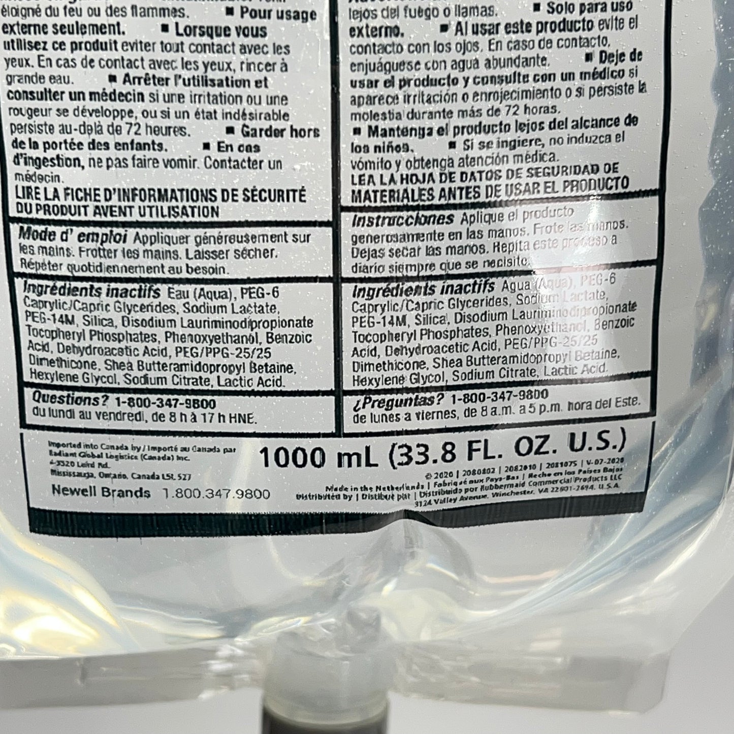 RUBBERMAID (4 PACK) Autofoam Refill Foam Alcohol Hand Sanitizer 100 ML 2080802