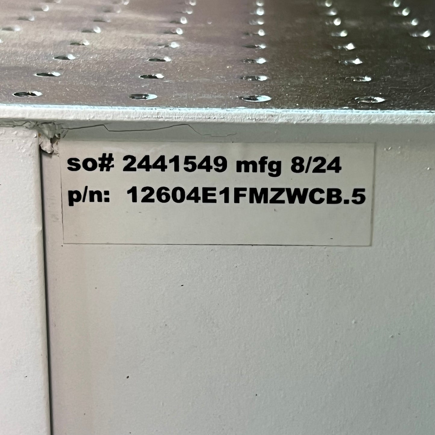 Steel Optical Breadboards 12"W x 60"L x 4"H Grey 2441549 (AS-IS, A Little Damage)