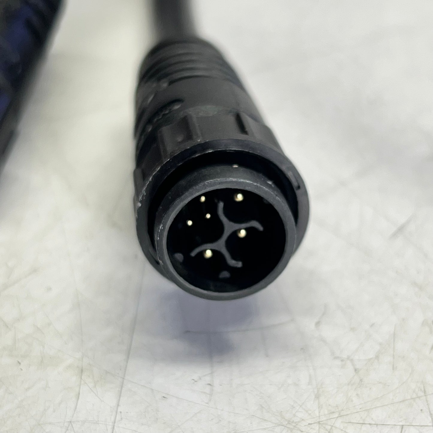 Ac Jumper Waterproof Female & Male Connectors W/ Screw Caps 6 Pin 36" L Black