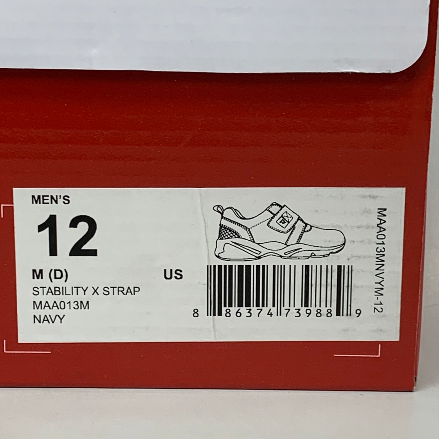 PROPET Stability X Strap Sneaker Shoes M(D) Men's SZ 12 Navy MAA013MNVYM-12