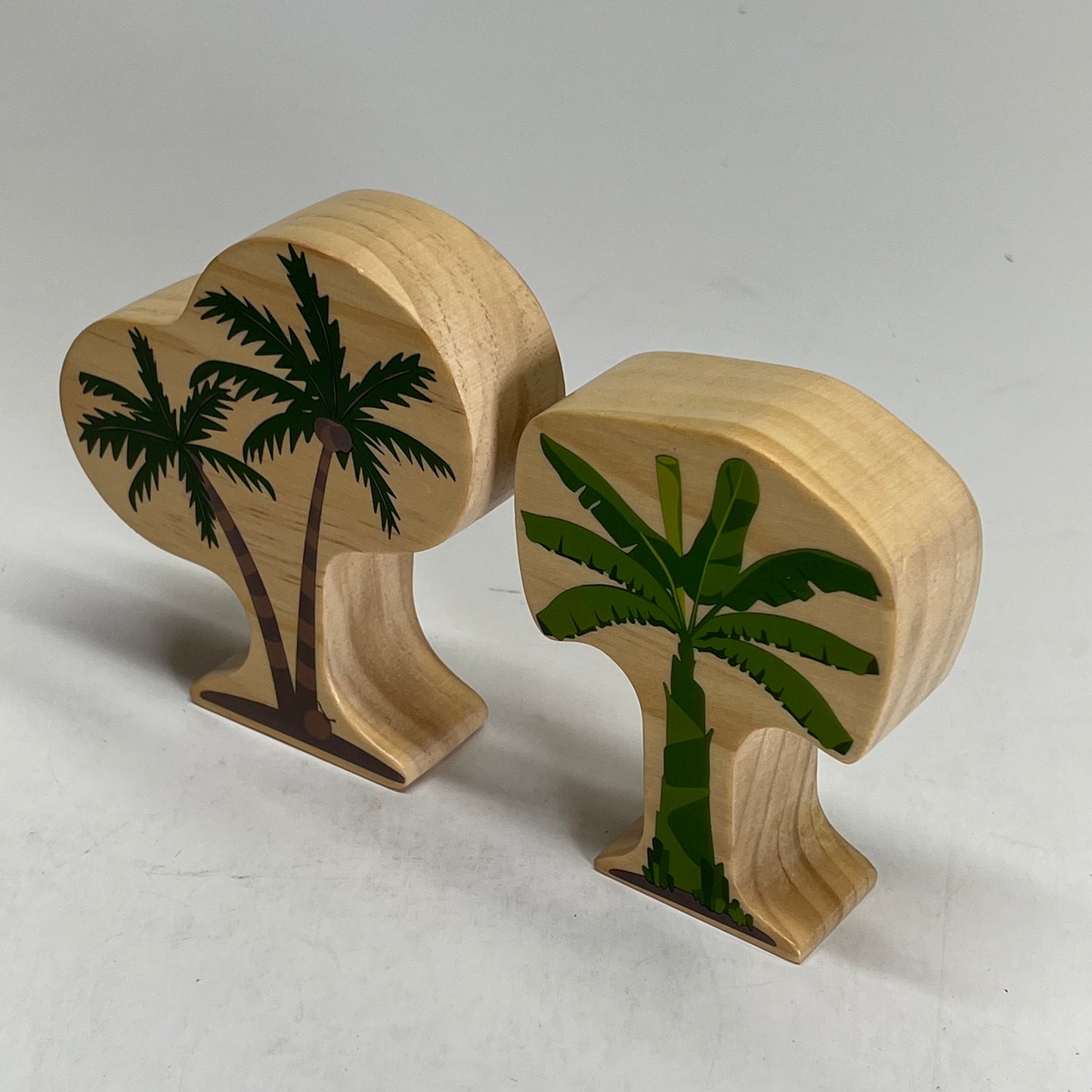 KAPLAN Four Seasons Double Sided Wood Trees Set 12 Piece Set Green 37395