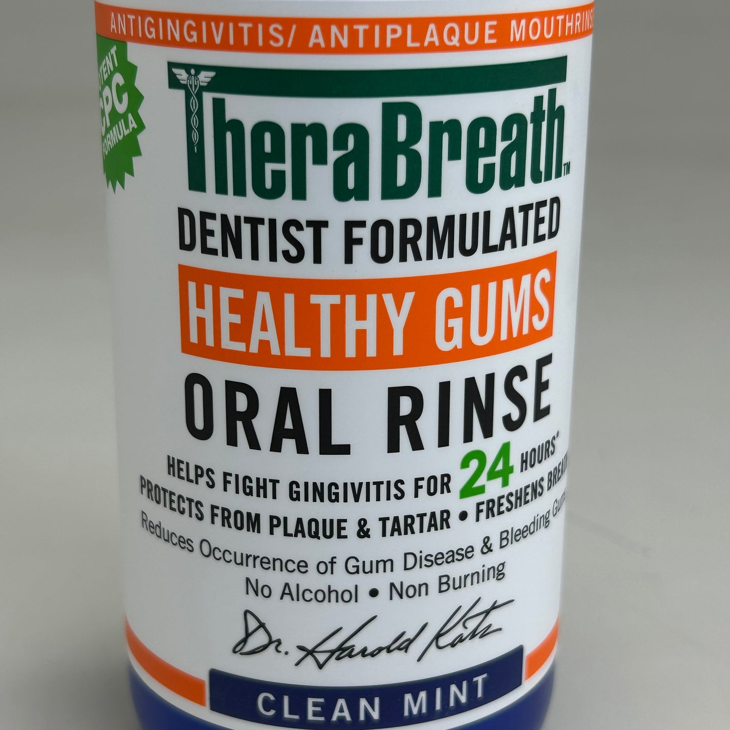 ZA@ THERABREATH (3 Pack) Healthy Gums Oral Rinse Clean Mint 16fl Oz