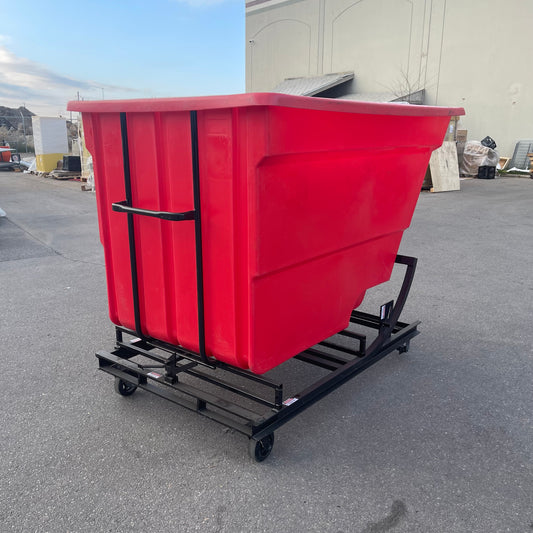 ZA@ Pallet of BAYHEAD Tilt Truck Trash Cart 75”x61”x50” Red (AS-IS)